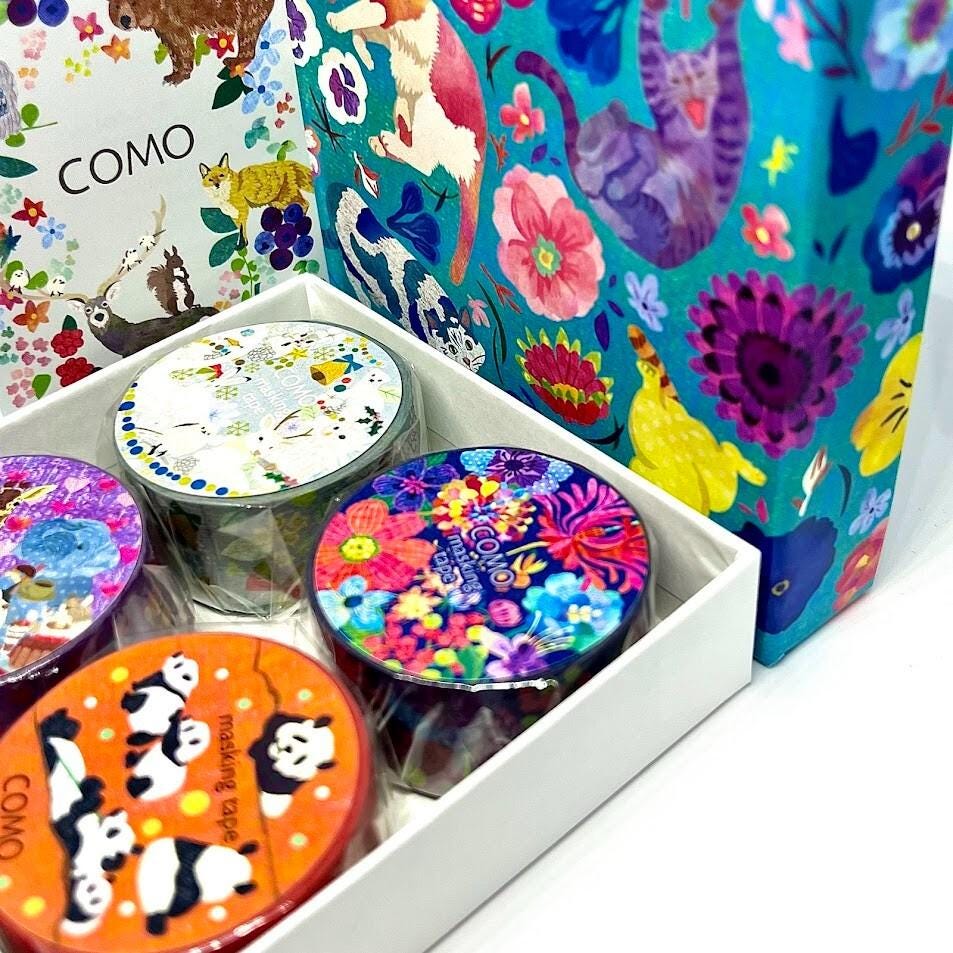 Tokyo Stationery Women's Expo Limited Edition 20x7mm Kawaii 4 Sets Masking Tape