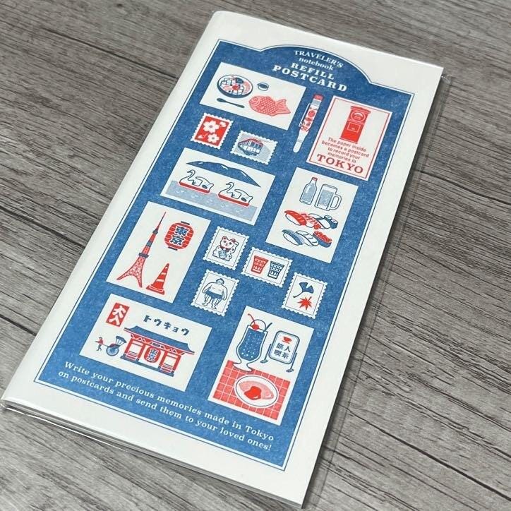 TRAVELER'S notebook Tokyo Postcard Limited Edition Refill Made in Japan