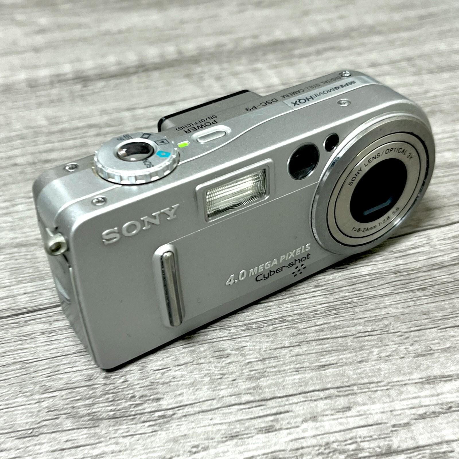 Vintage Sony DSCP9 Cyber-shot 4.0MP Digital Camera- Tested -Works  -Read Description-