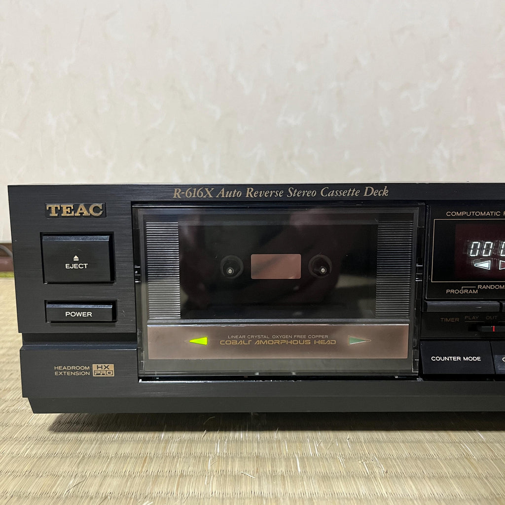 TEAC R-616X Stereo Double Cassette Deck – Dual Well Tape Player/Recorder