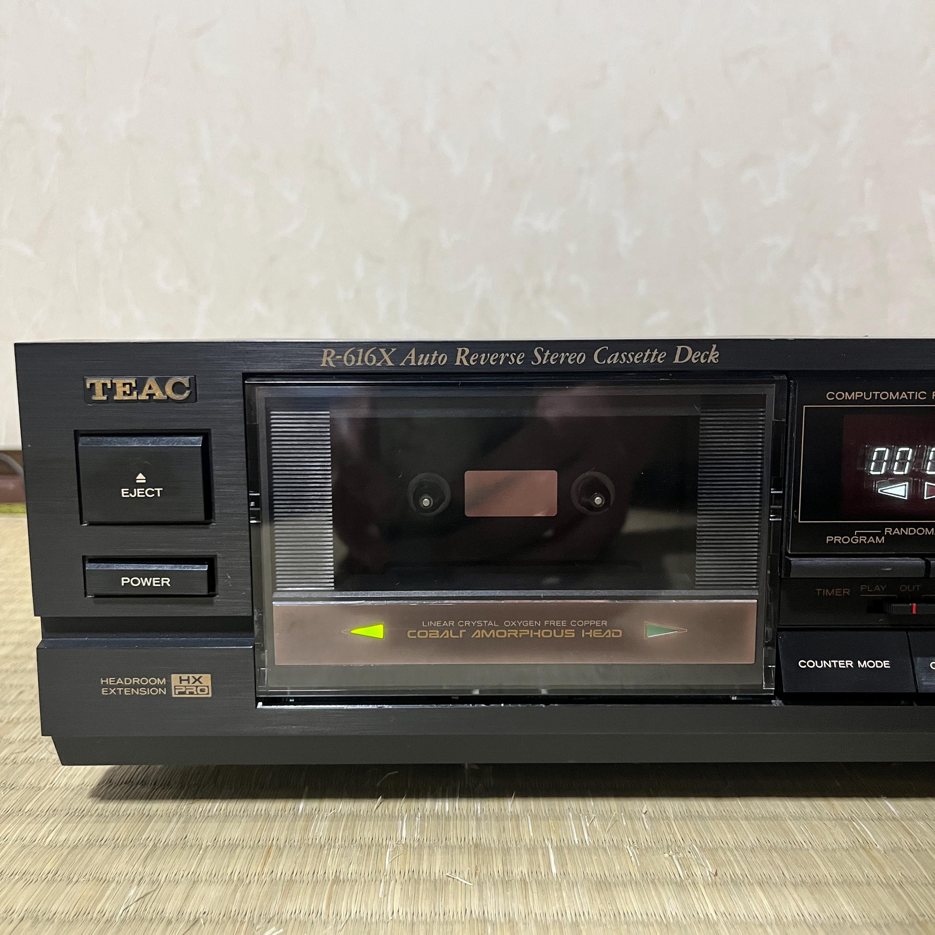 TEAC R-616X Stereo Double Cassette Deck – Dual Well Tape Player/Recorder