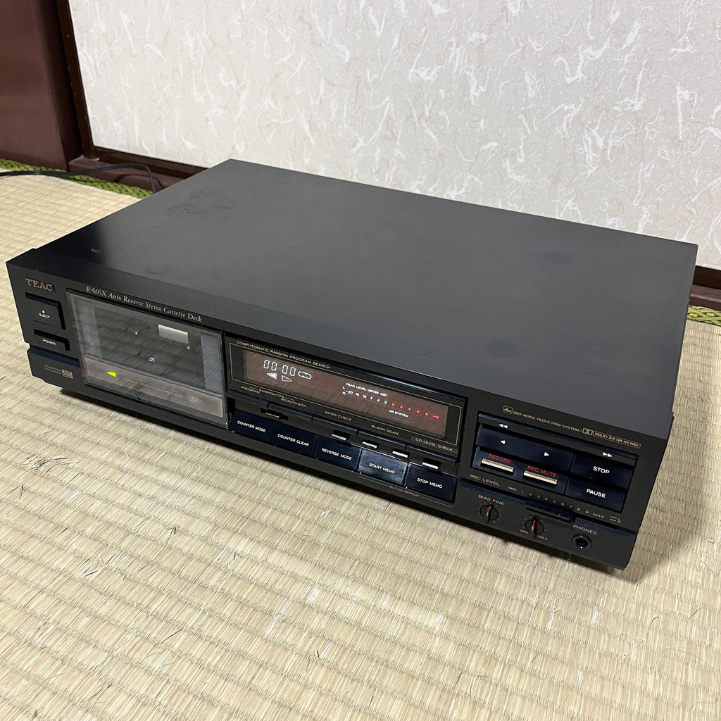 TEAC R-616X Stereo Double Cassette Deck – Dual Well Tape Player/Recorder