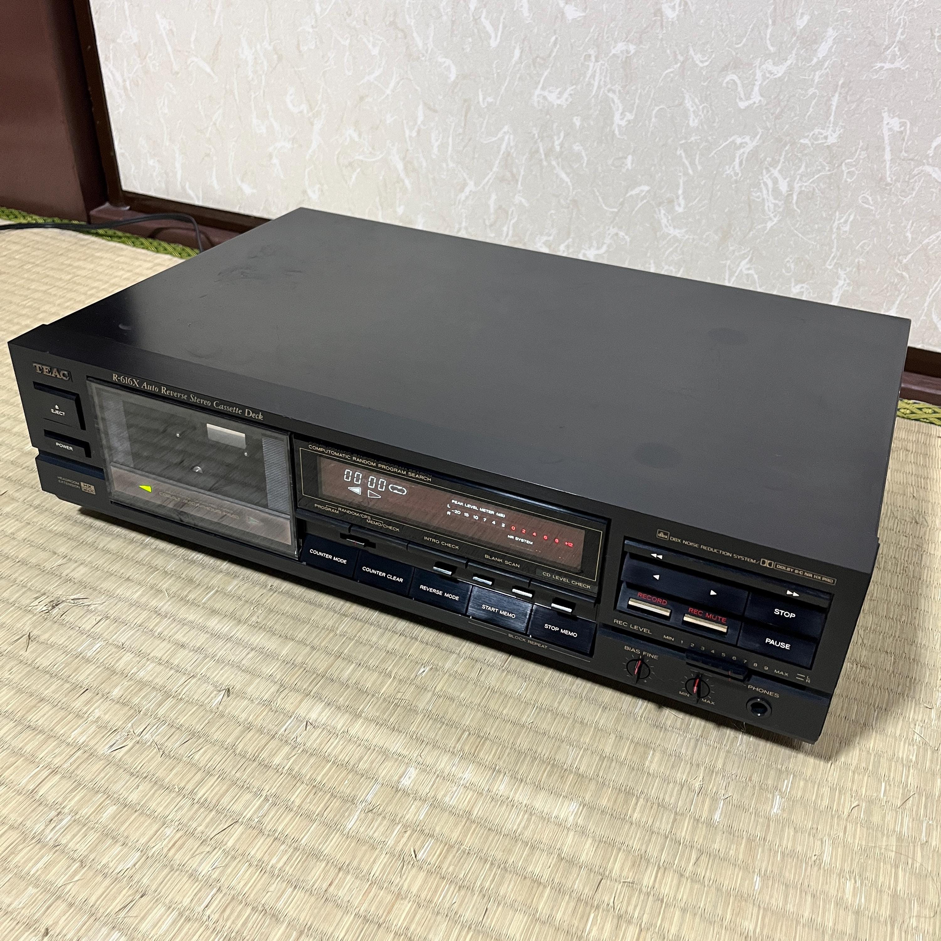 TEAC R-616X Stereo Double Cassette Deck – Dual Well Tape Player/Recorder