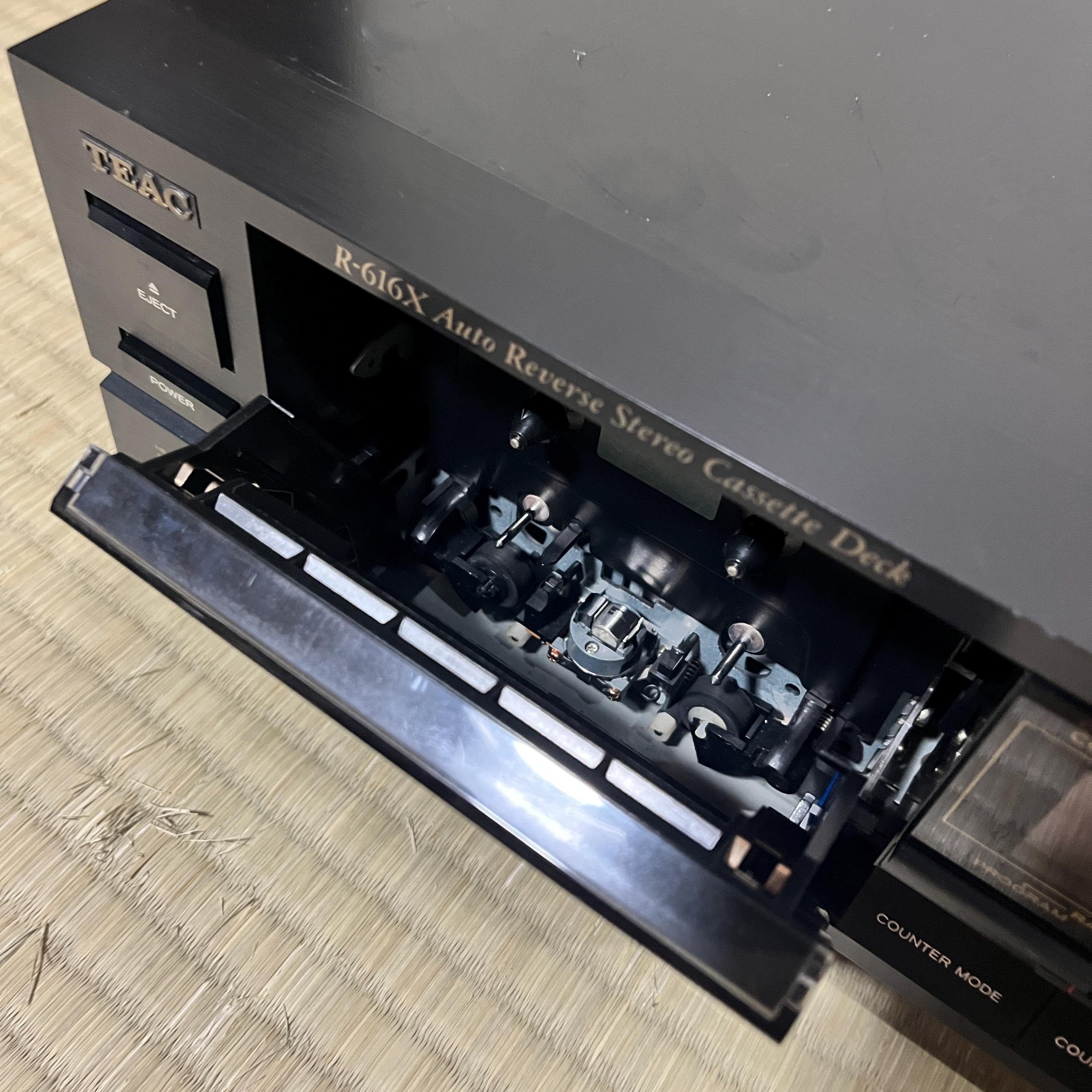 TEAC R-616X Stereo Double Cassette Deck – Dual Well Tape Player/Recorder
