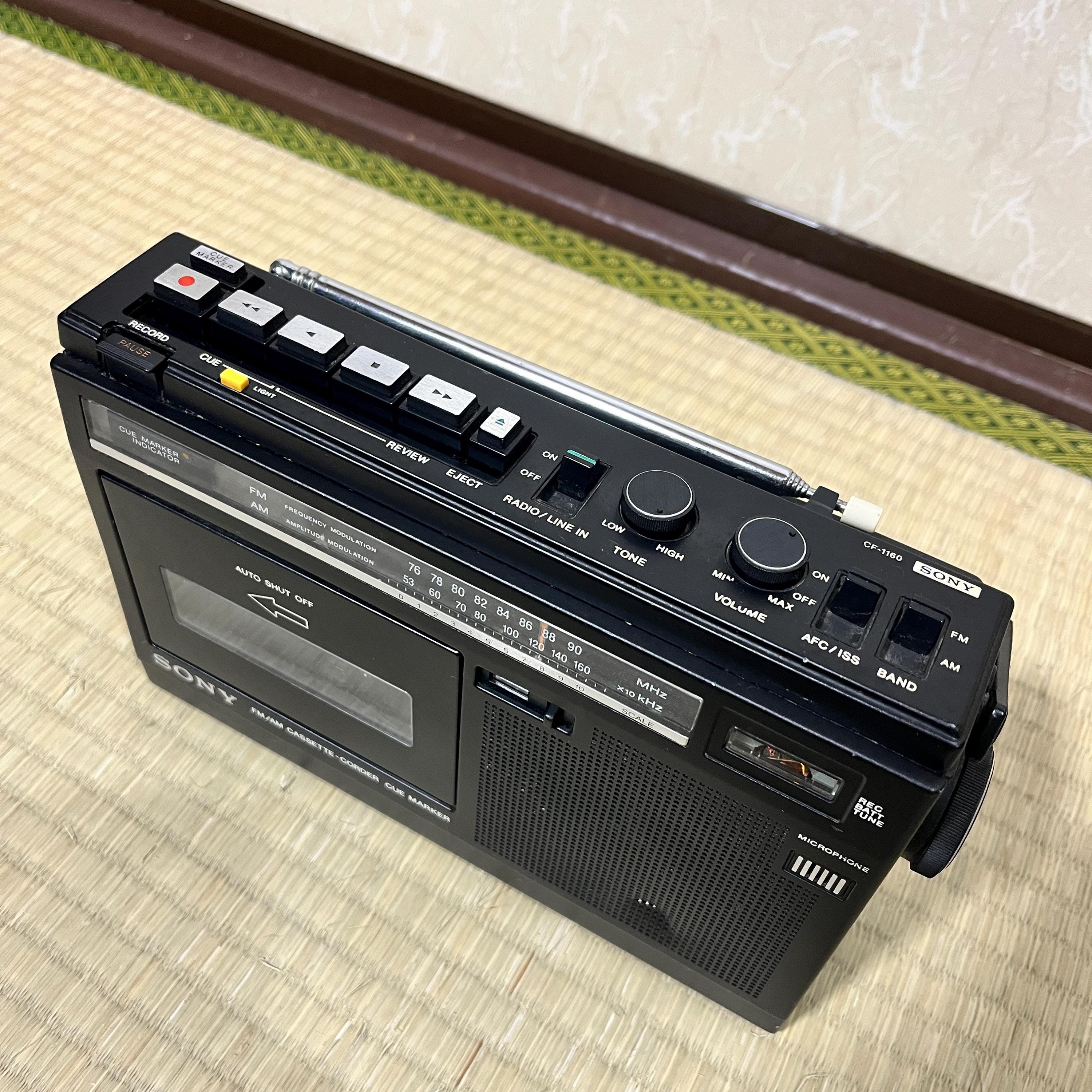 Vintage Sony CF-1160 Radio Cassette Recorder – Cue-Marker, Anti-Rolling, 1976