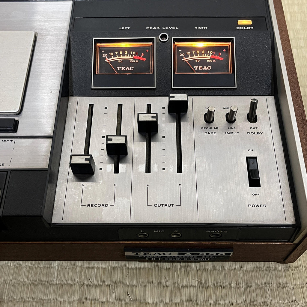 TEAC A-350 Vintage Stereo Cassette Deck • Dolby System • Wood Panels • Tested Japan