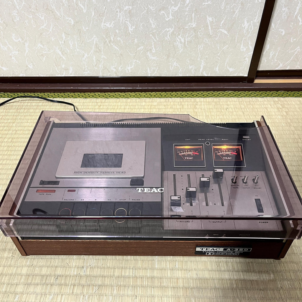 TEAC A-350 Vintage Stereo Cassette Deck • Dolby System • Wood Panels • Tested Japan