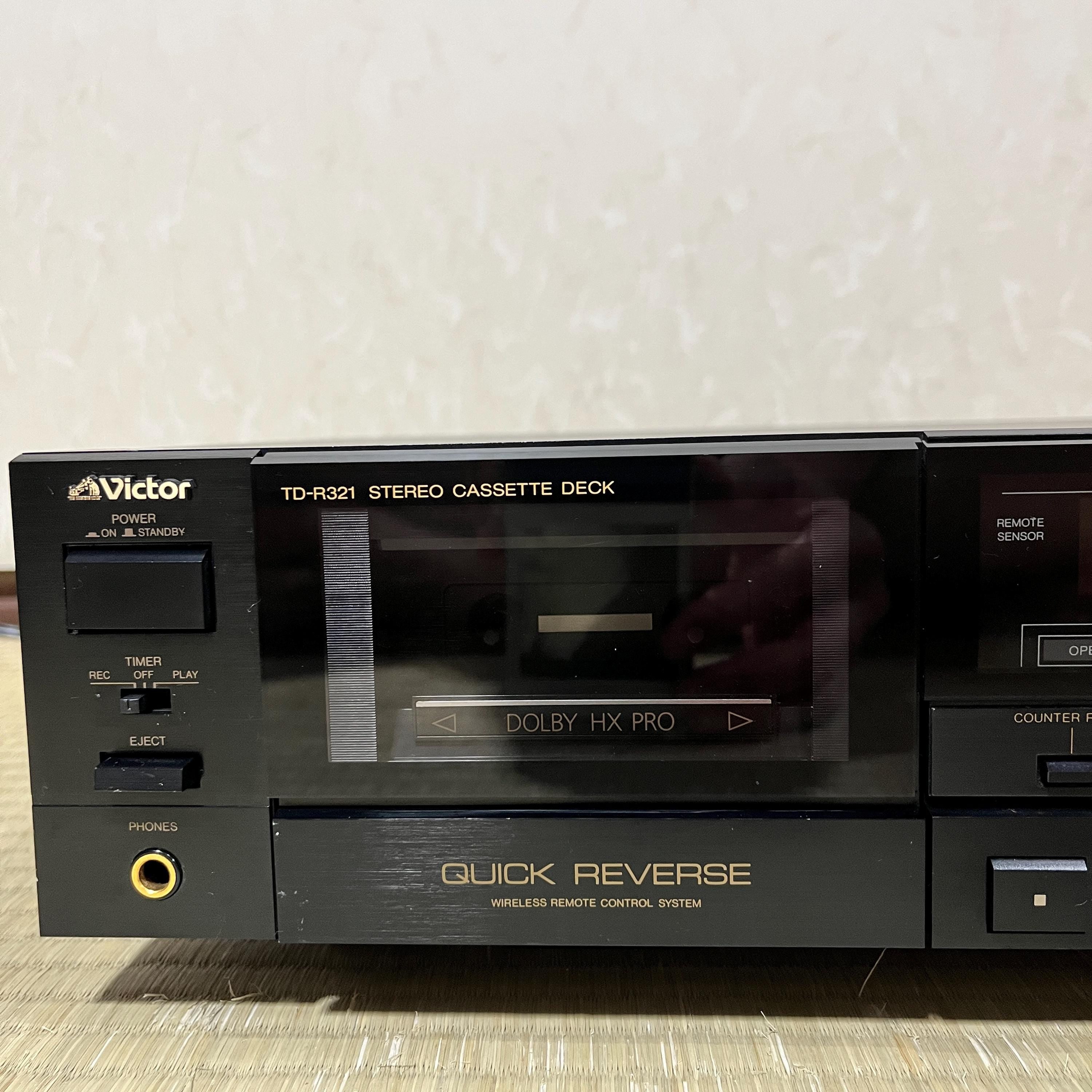 Victor TD-R321 Stereo Cassette Deck – Vintage Working Condition