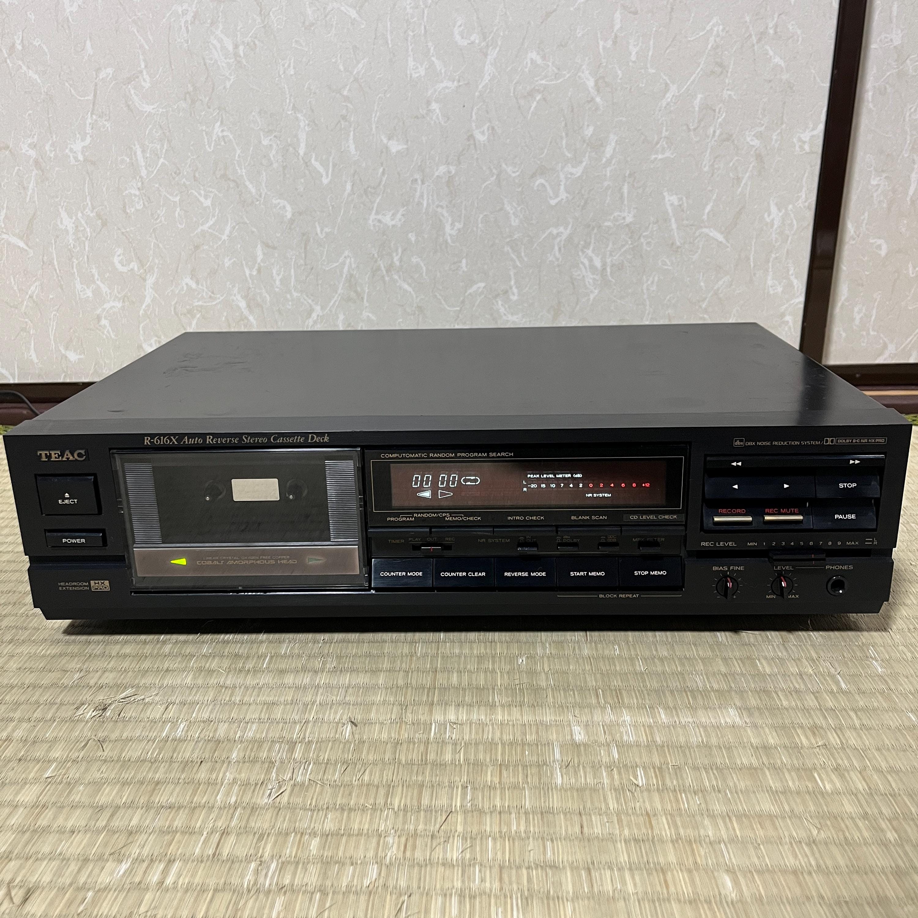 TEAC R-616X Stereo Double Cassette Deck – Dual Well Tape Player/Recorder
