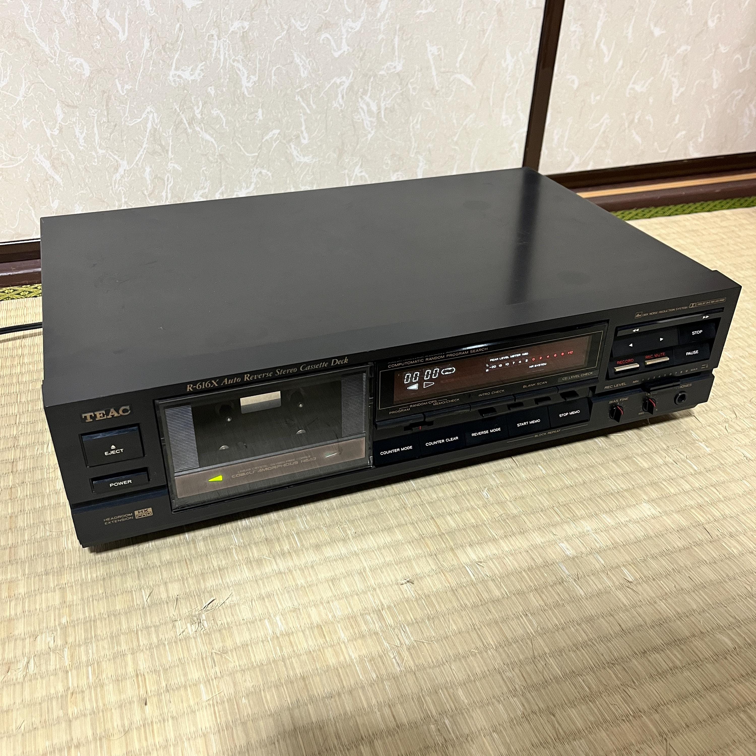 TEAC R-616X Stereo Double Cassette Deck – Dual Well Tape Player/Recorder