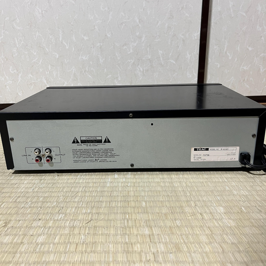 TEAC R-616X Stereo Double Cassette Deck – Dual Well Tape Player/Recorder