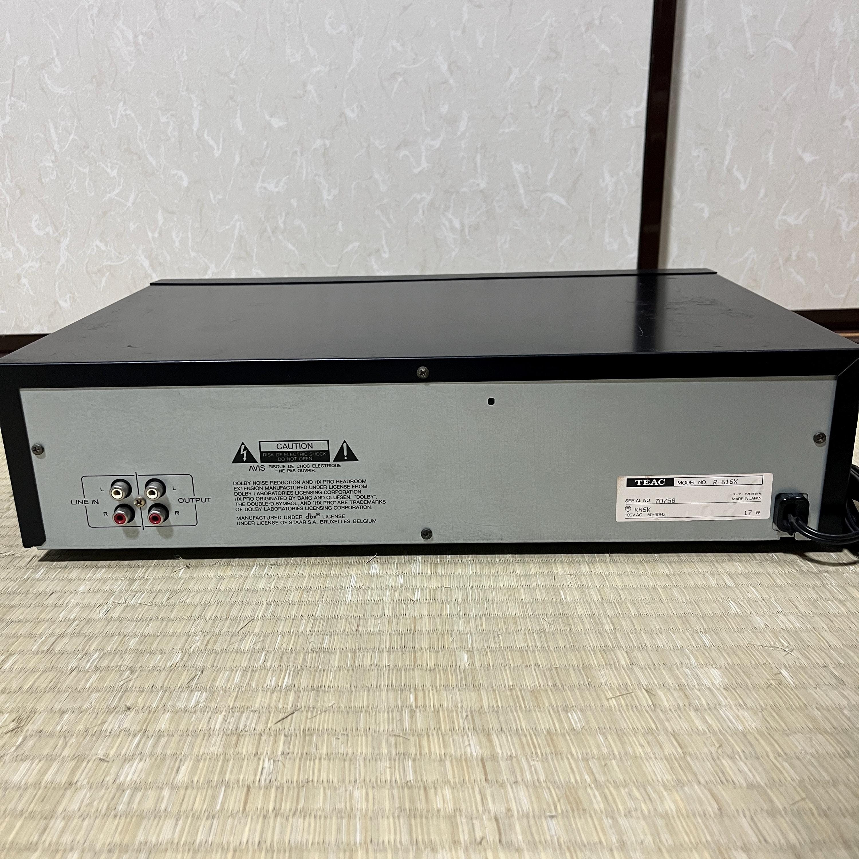 TEAC R-616X Stereo Double Cassette Deck – Dual Well Tape Player/Recorder