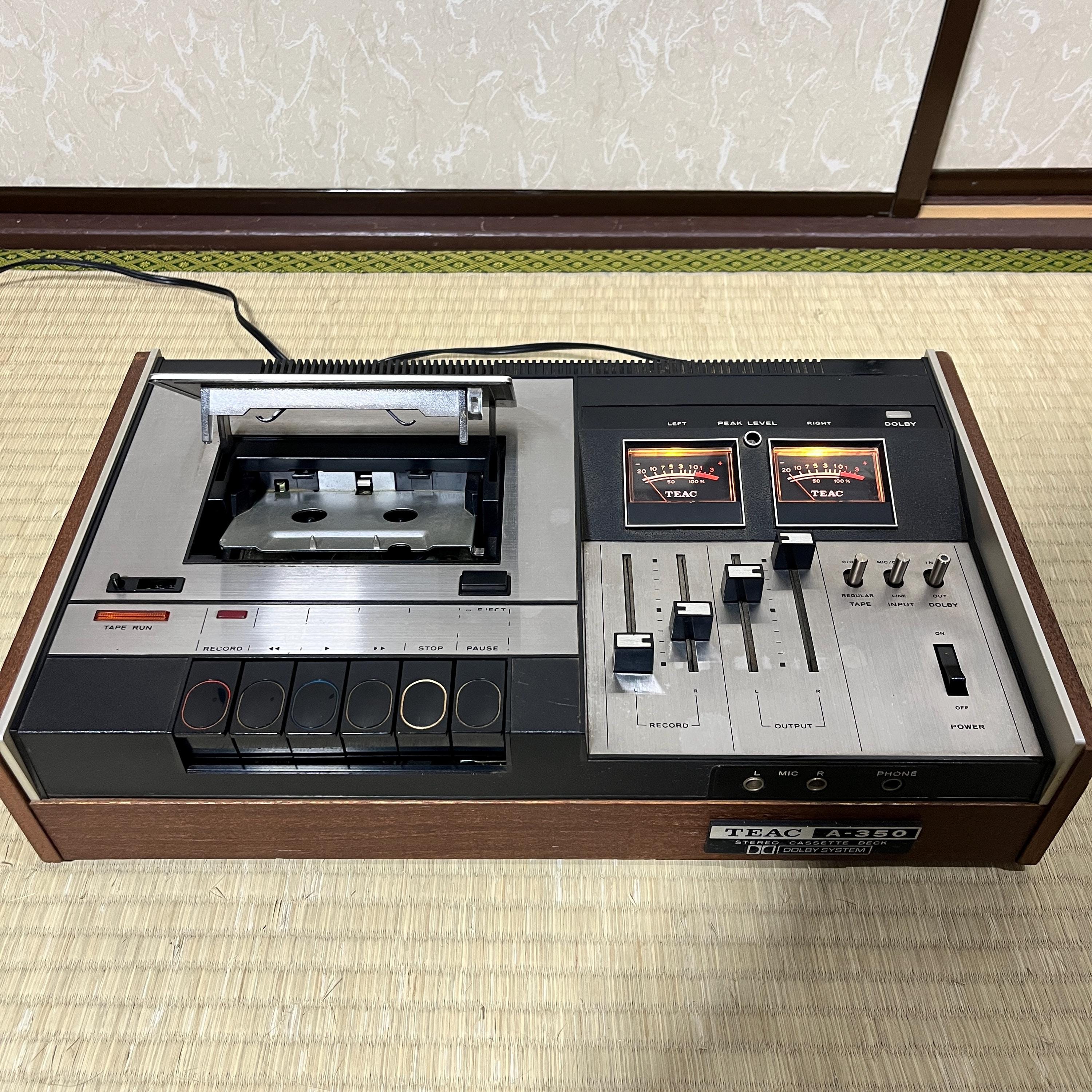 TEAC A-350 Vintage Stereo Cassette Deck • Dolby System • Wood Panels • Tested Japan