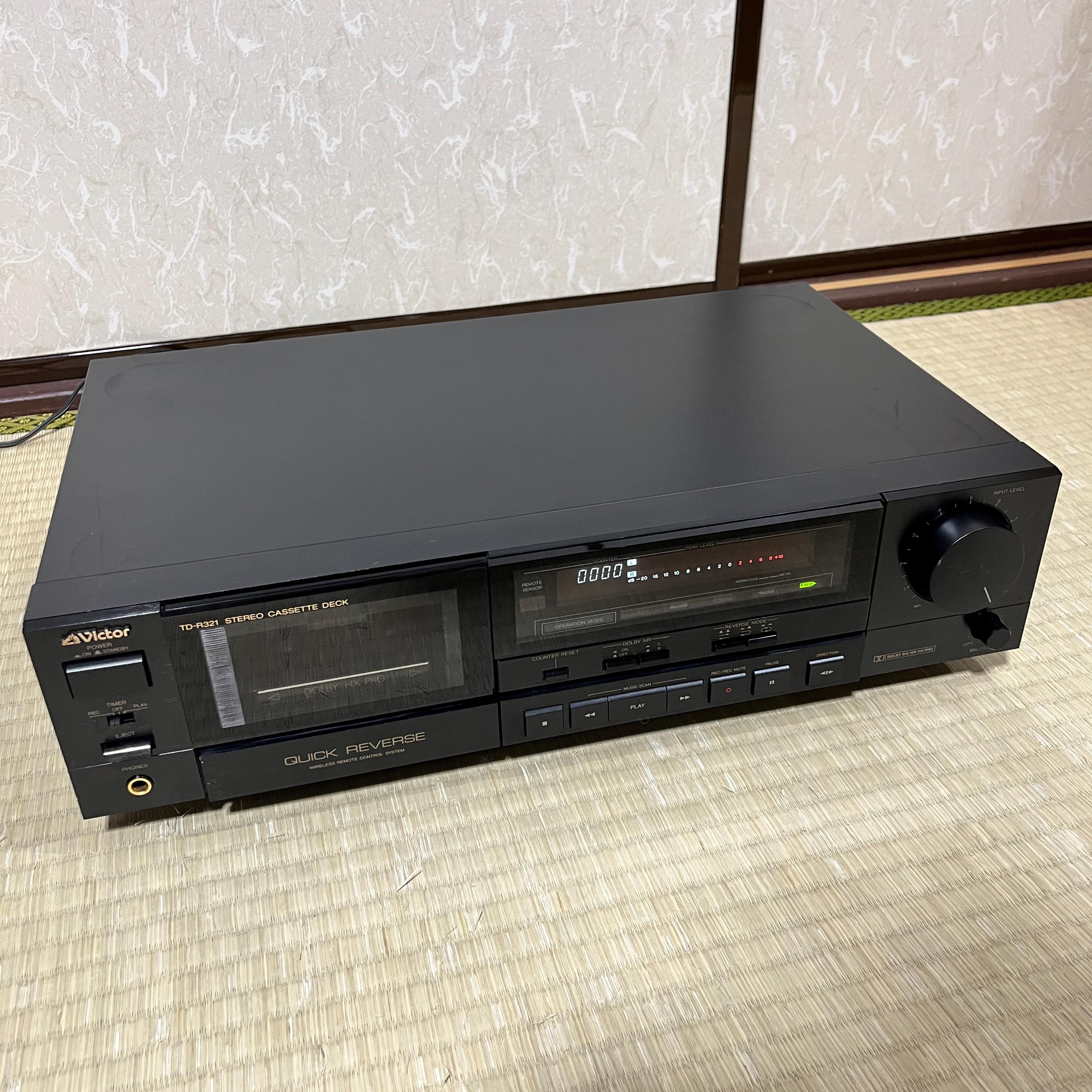 Victor TD-R321 Stereo Cassette Deck – Vintage Working Condition