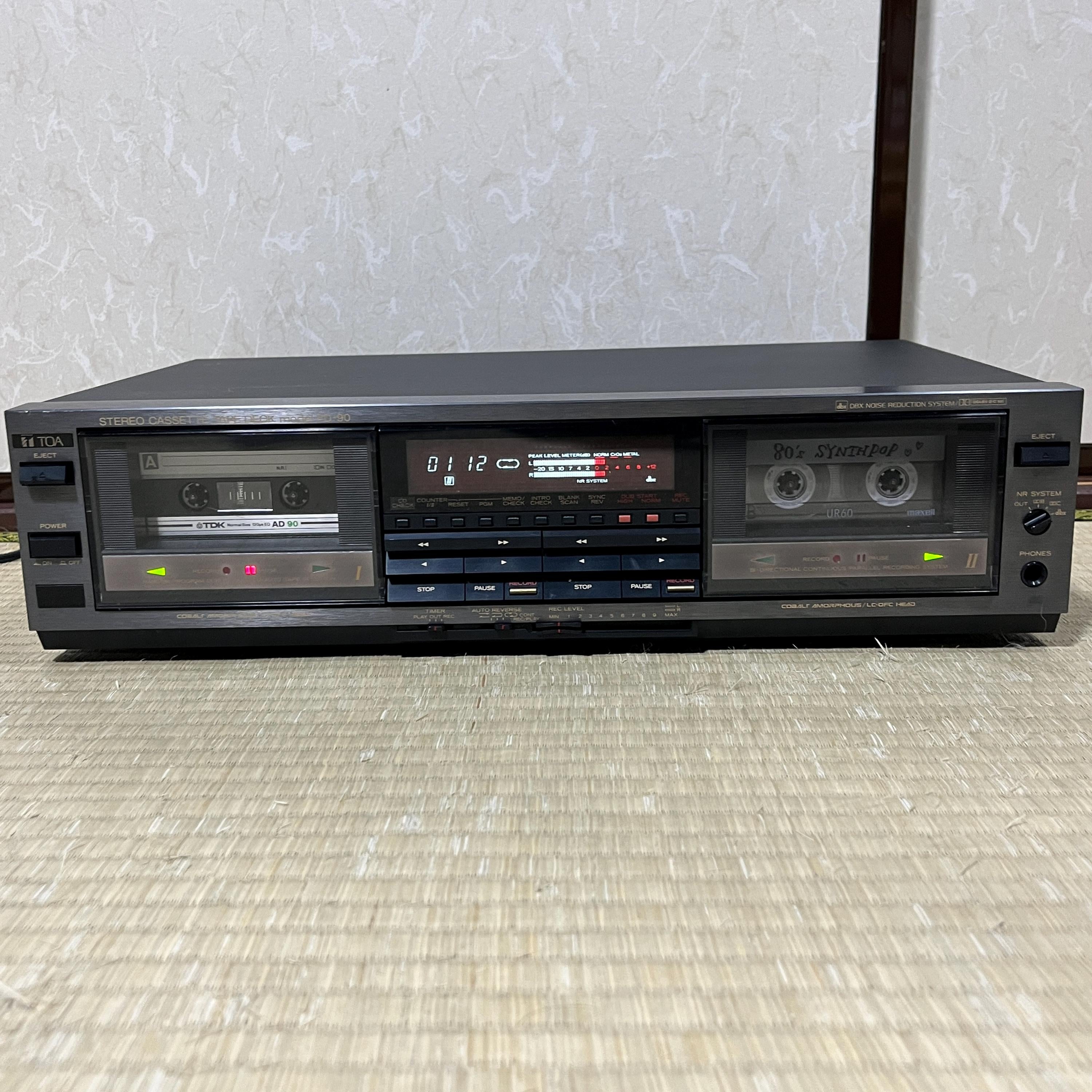 Vintage TOA FD-90 Auto-Reverse Stereo Cassette Deck