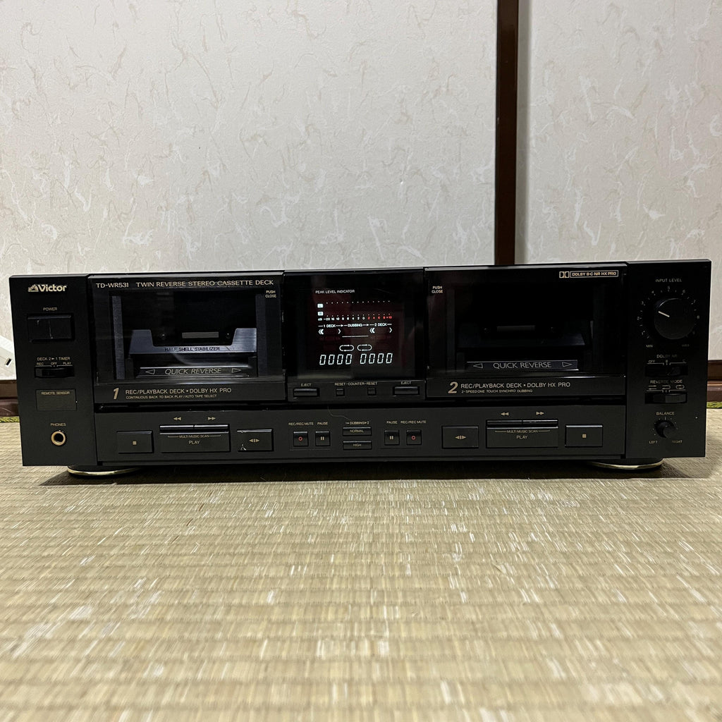 Victor TD-WR531 Twin Quick Reverse Cassette Deck – Vintage JVC Japan Working