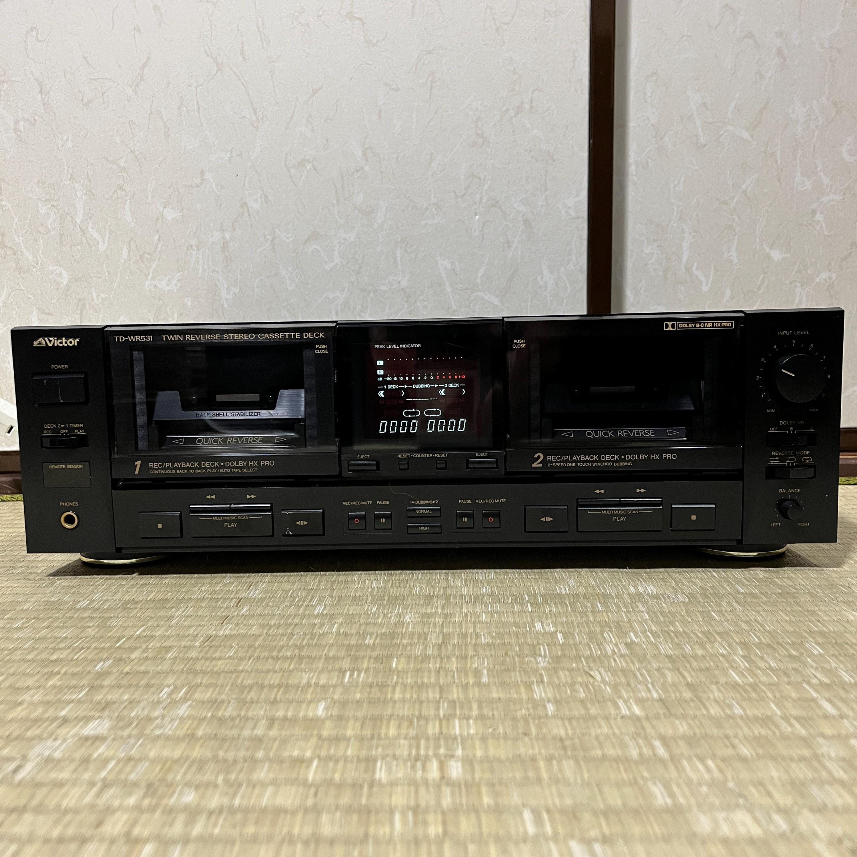 Victor TD-WR531 Twin Quick Reverse Cassette Deck – Vintage JVC Japan Working