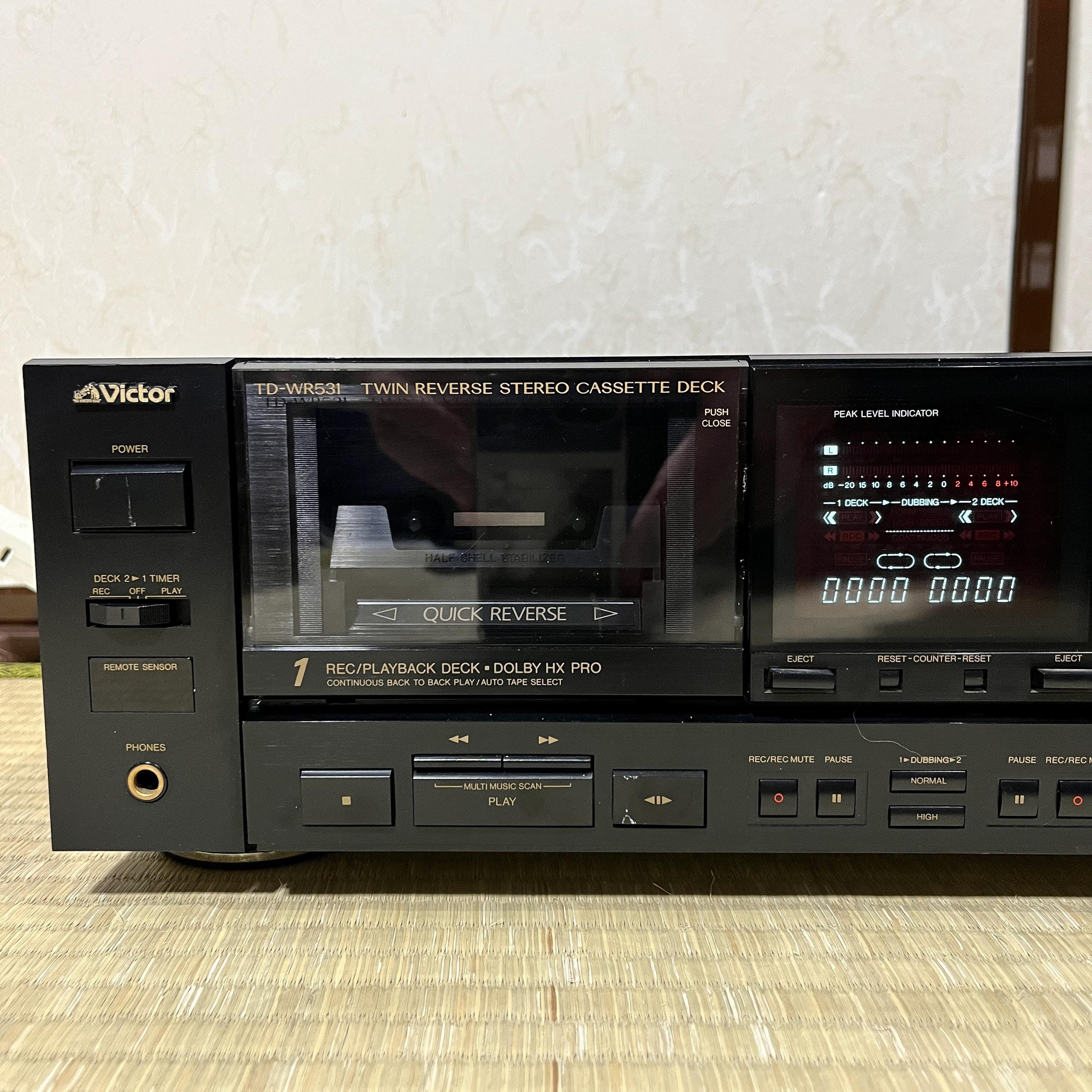 Victor TD-WR531 Twin Quick Reverse Cassette Deck – Vintage JVC Japan Working