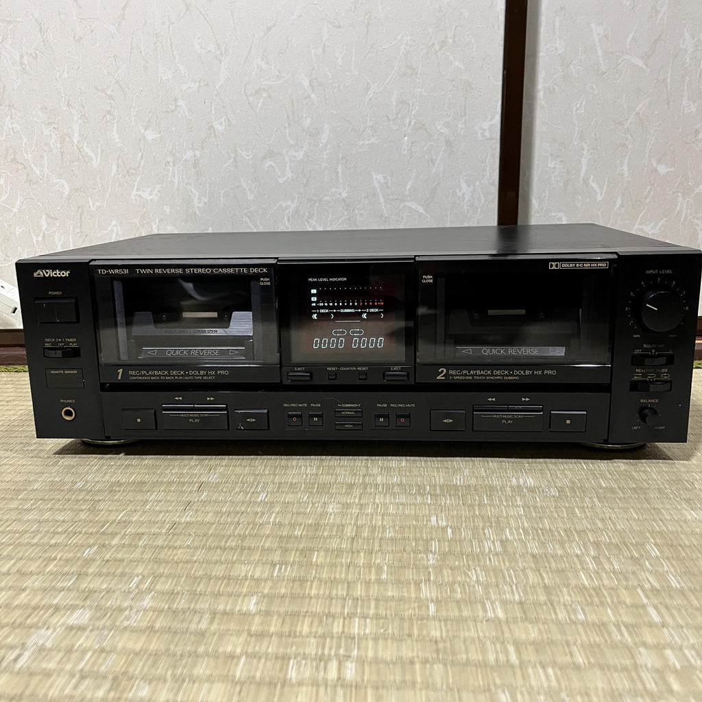 Victor TD-WR531 Twin Quick Reverse Cassette Deck – Vintage JVC Japan Working