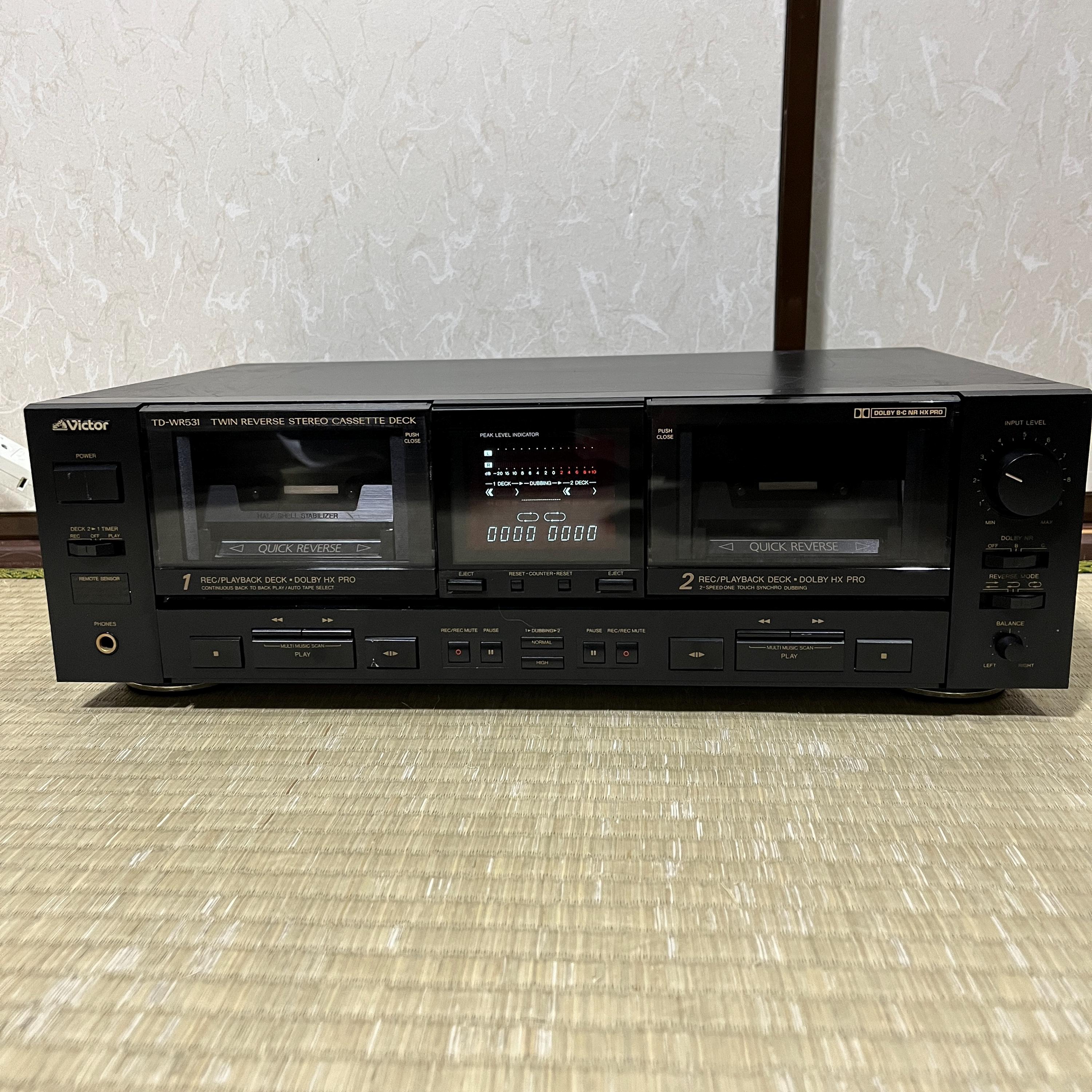 Victor TD-WR531 Twin Quick Reverse Cassette Deck – Vintage JVC Japan Working