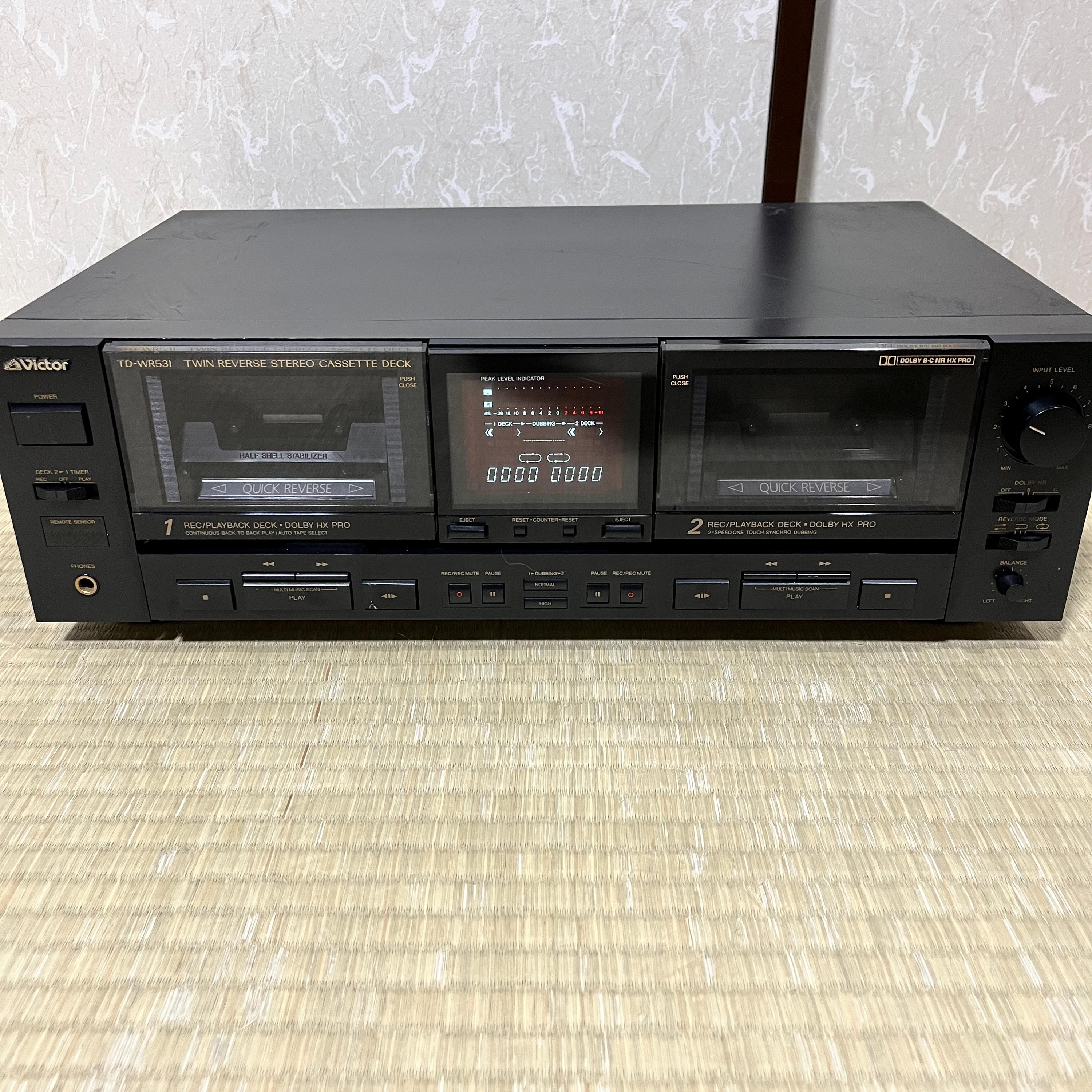 Victor TD-WR531 Twin Quick Reverse Cassette Deck – Vintage JVC Japan Working