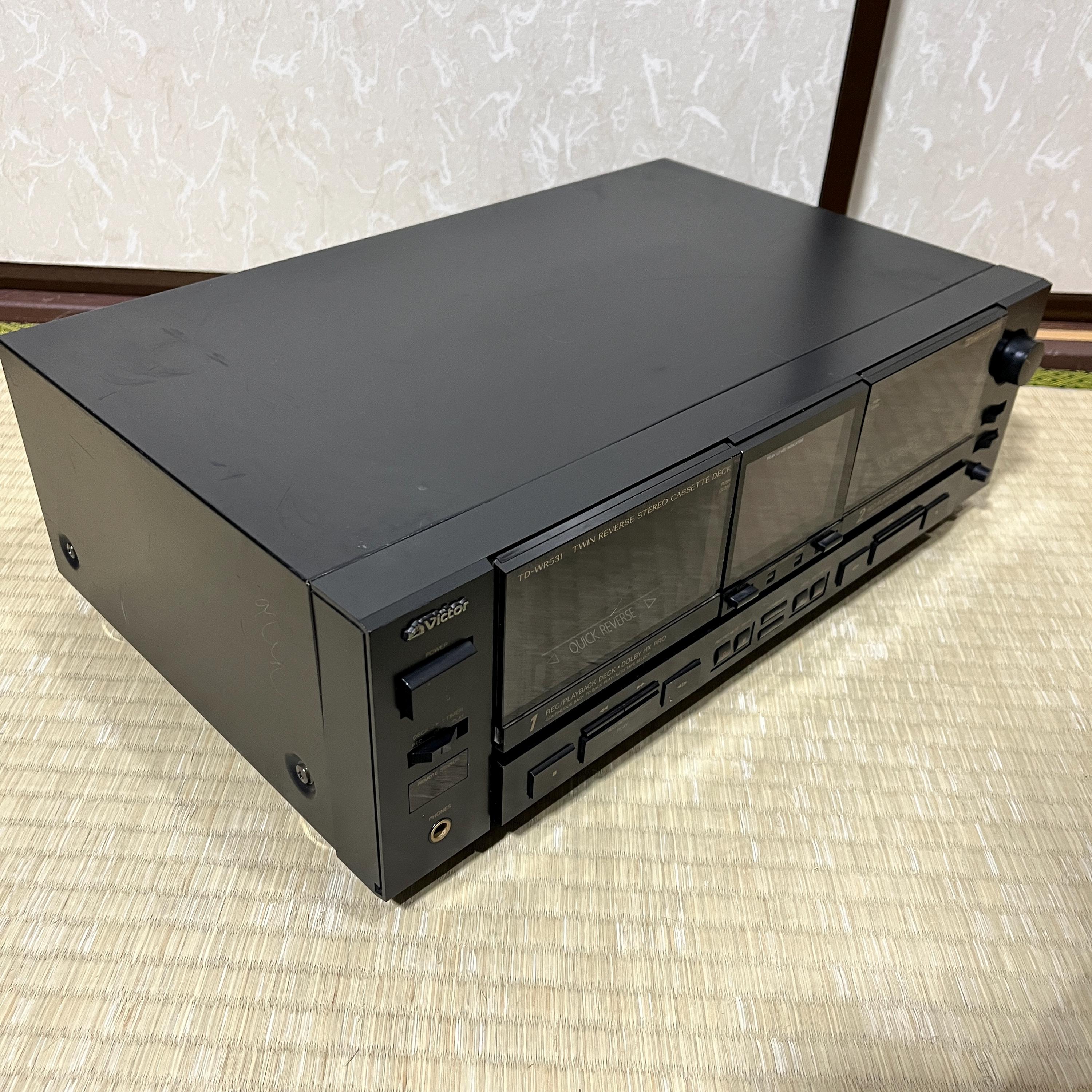 Victor TD-WR531 Twin Quick Reverse Cassette Deck – Vintage JVC Japan Working