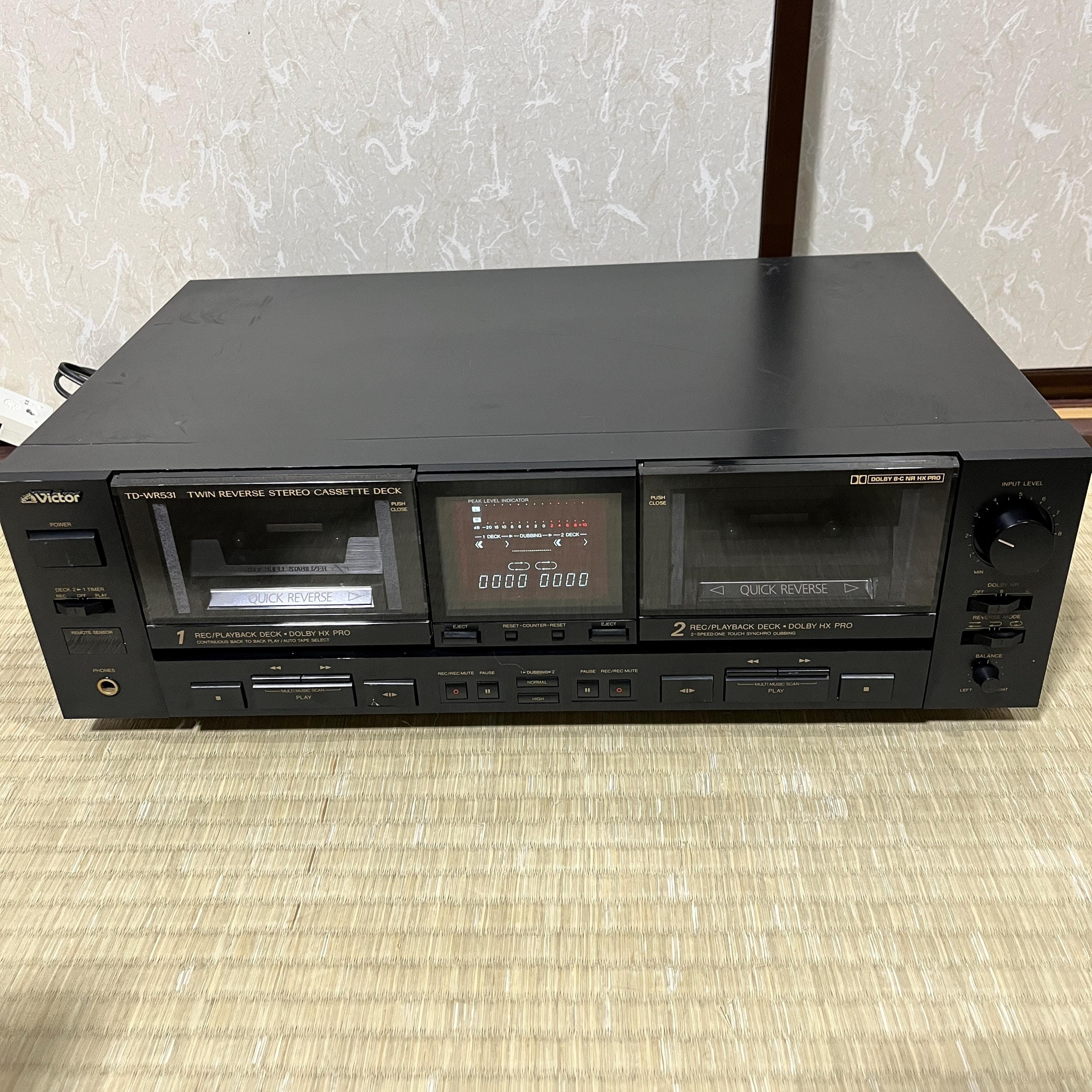 Victor TD-WR531 Twin Quick Reverse Cassette Deck – Vintage JVC Japan Working
