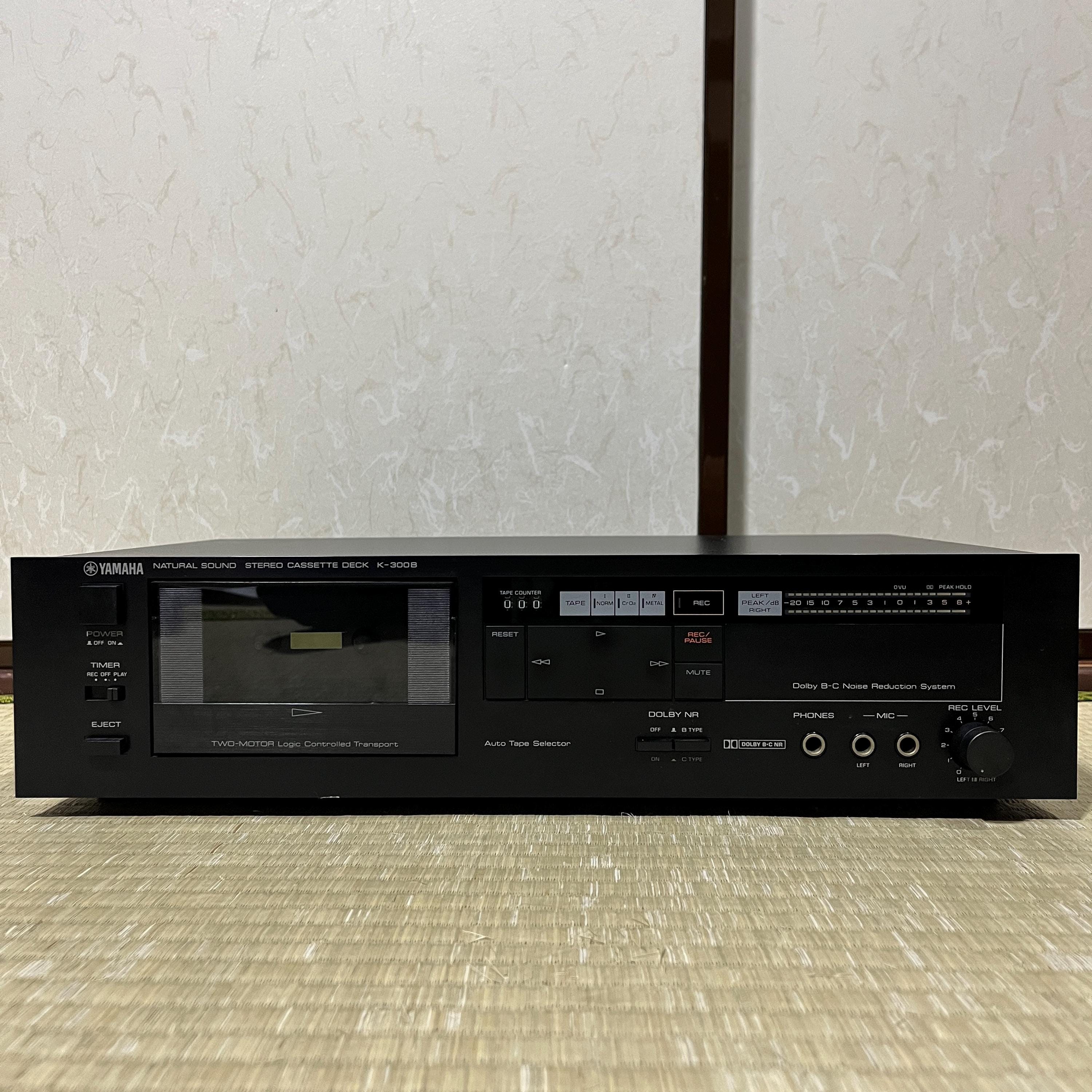 Yamaha K-300B Natural Sound Stereo Cassette Deck — Powers On, Belt Replacement Needed