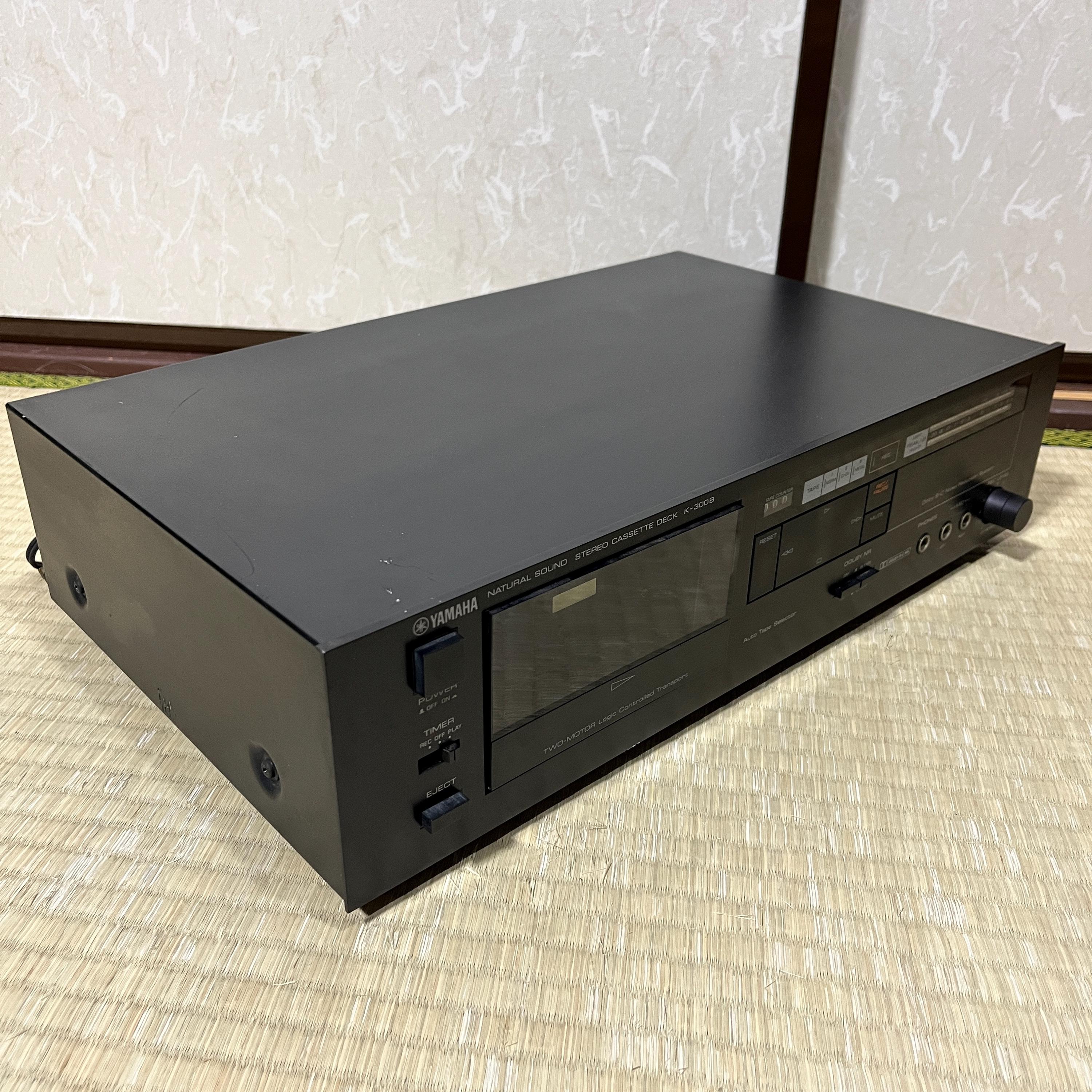 Yamaha K-300B Natural Sound Stereo Cassette Deck — Powers On, Belt Replacement Needed