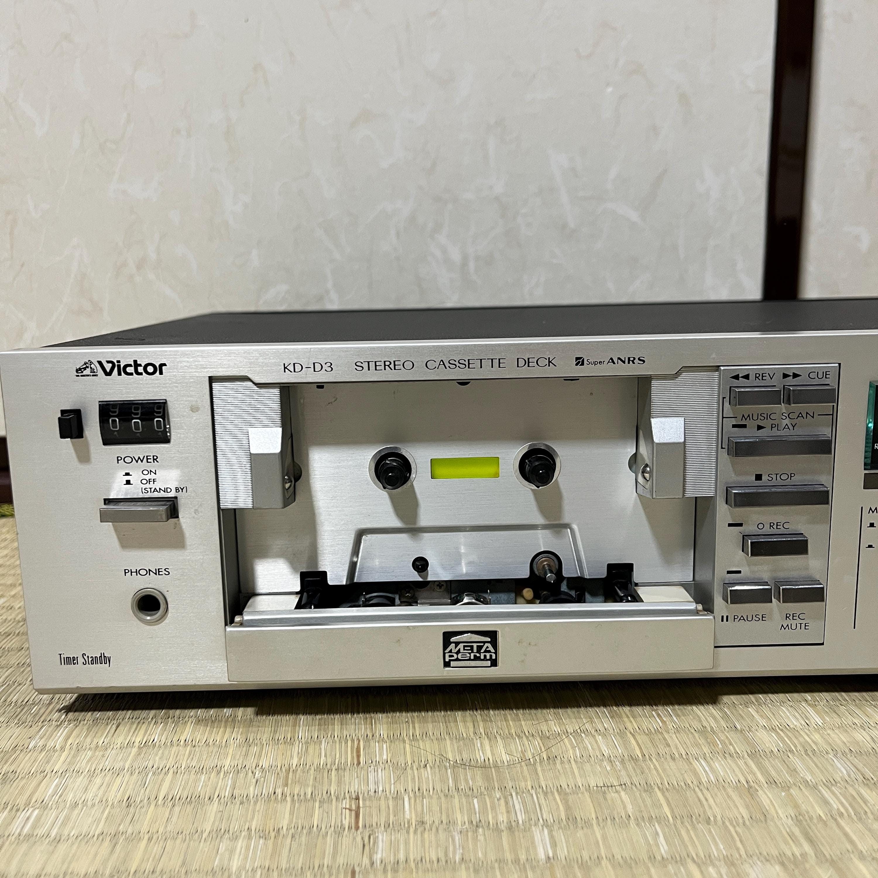 Victor KD-D3 Stereo Cassette Tape Deck | Powers On | Needs Service