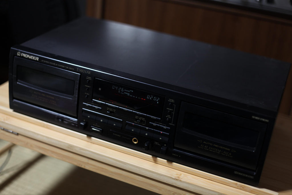 Pioneer T-W01AR Stereo Double Cassette Deck – Working Condition Vintage Hi-Fi Japan