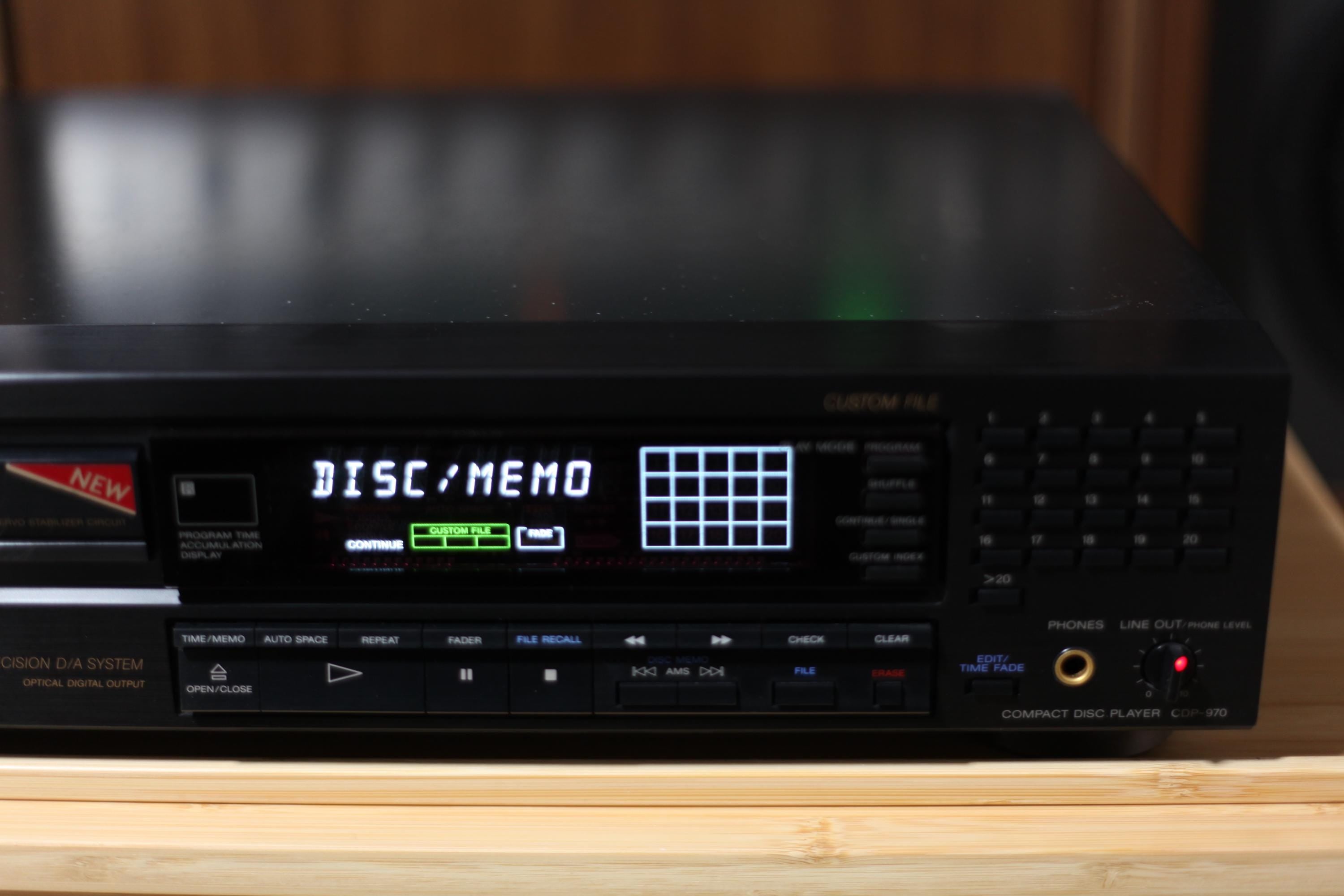Sony CDP-970 Vintage CD Player – Fully Tested Hi-Fi Stereo, Optical Out Working Condition