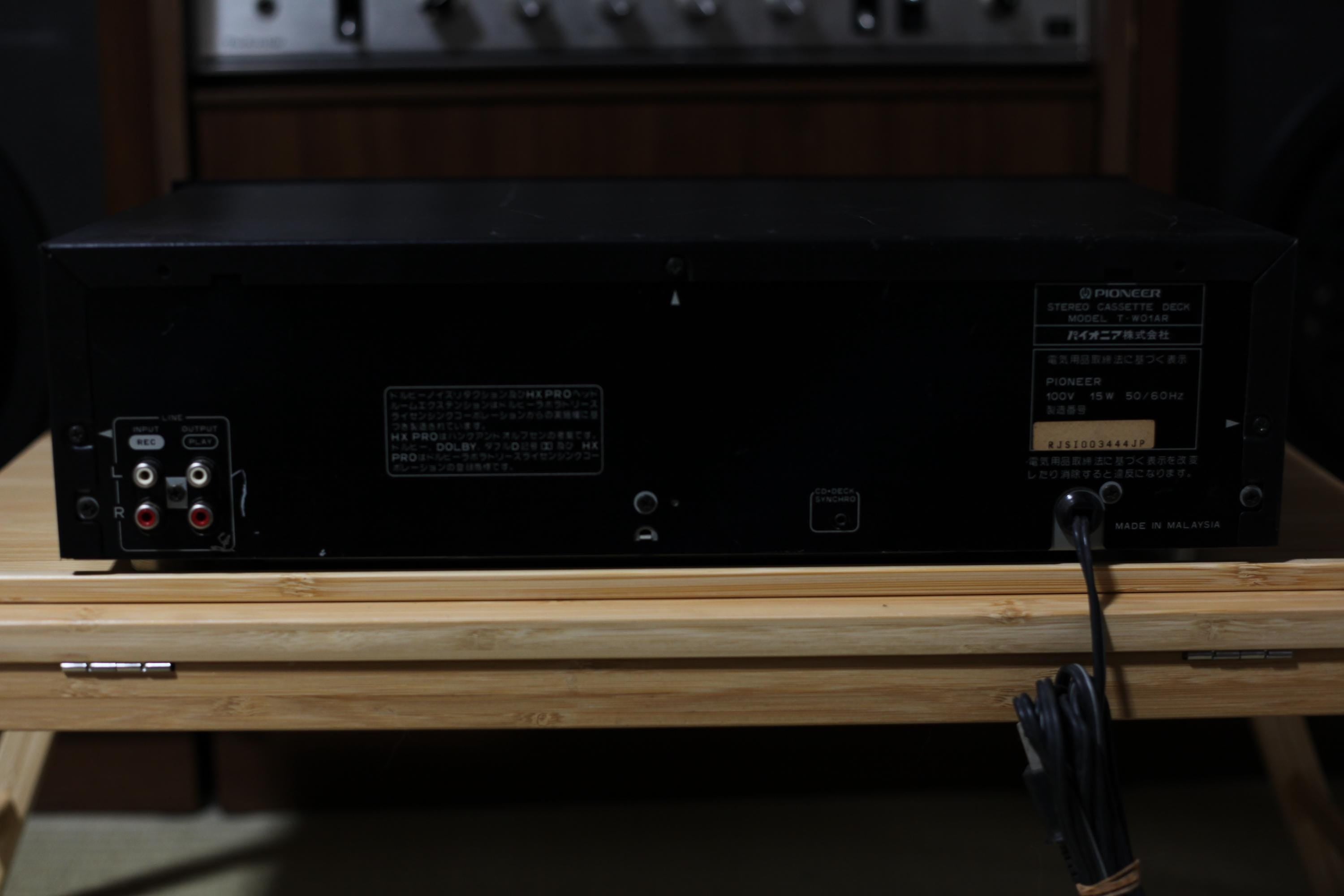Pioneer T-W01AR Stereo Double Cassette Deck – Working Condition Vintage Hi-Fi Japan