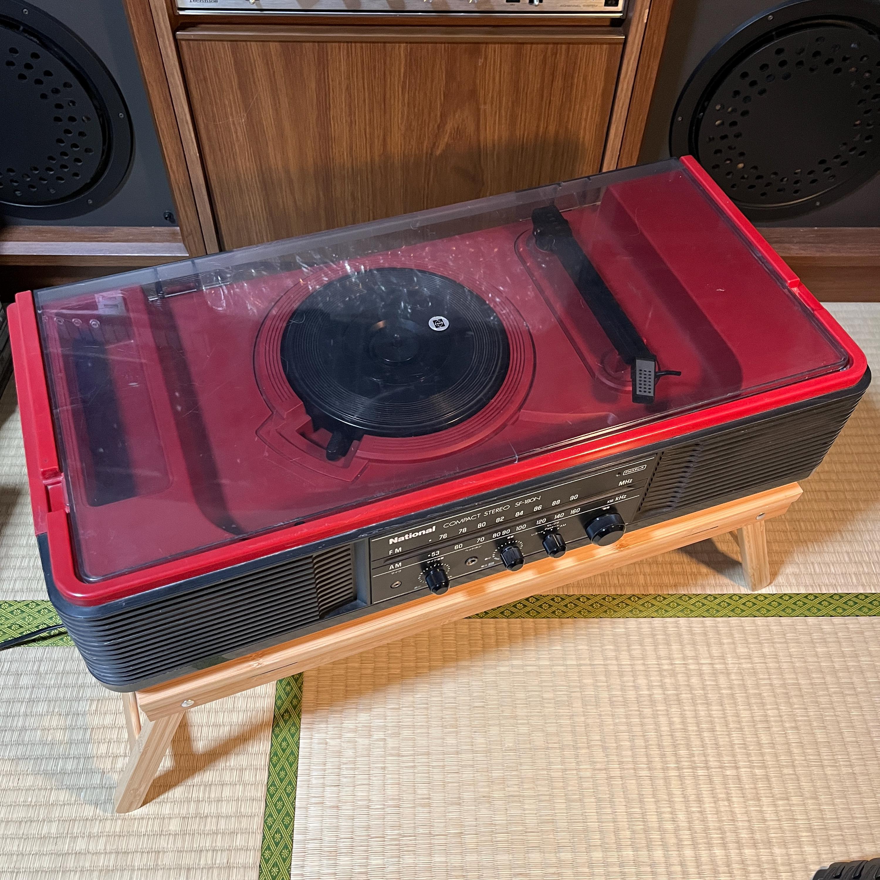 National SF-180N Radio & Record Player | Vintage Japanese Turntable Stereo | Serviced Working