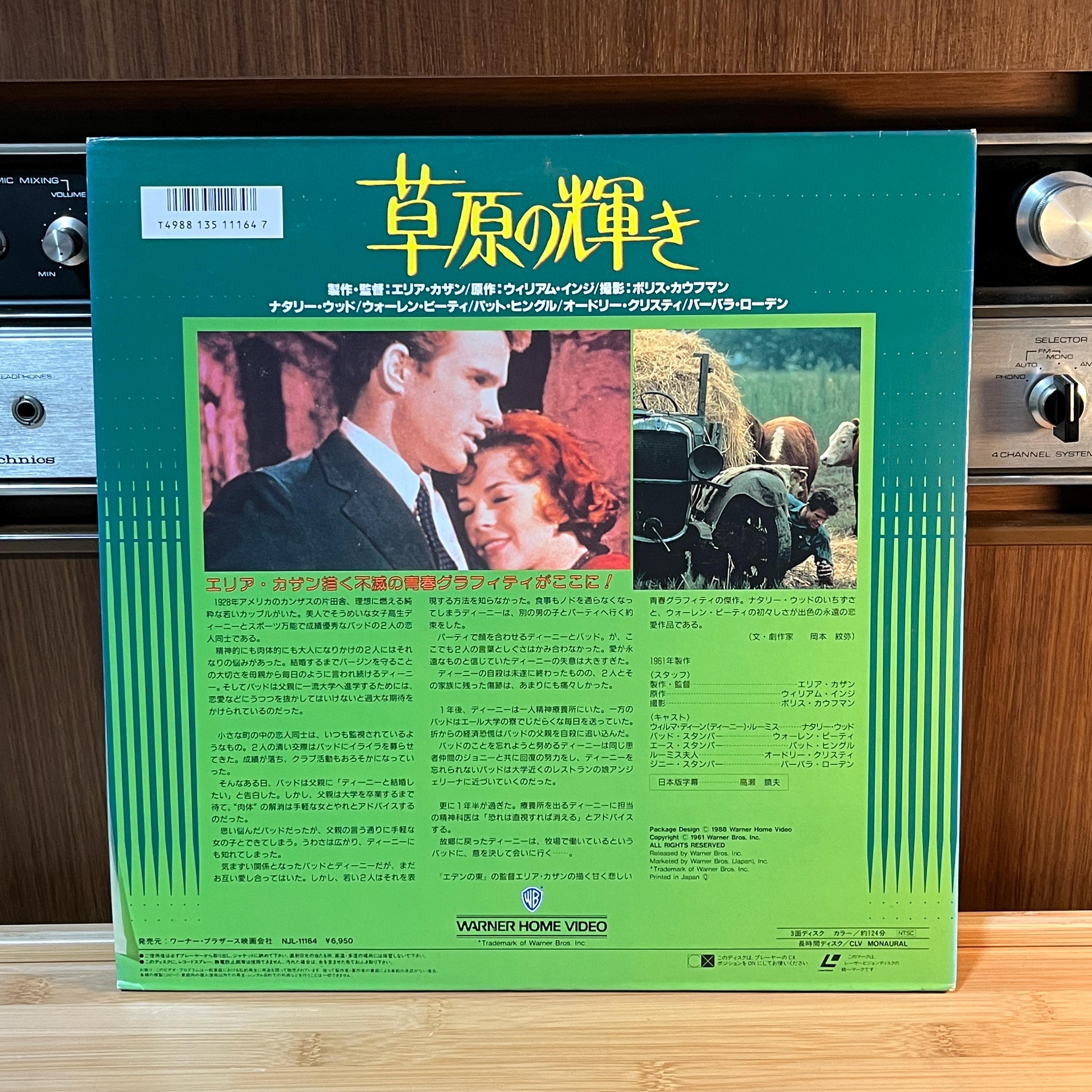 Splendor in the Grass LaserDisc | Japan Release | English Audio Japanese Subtitles | Cover & Insert