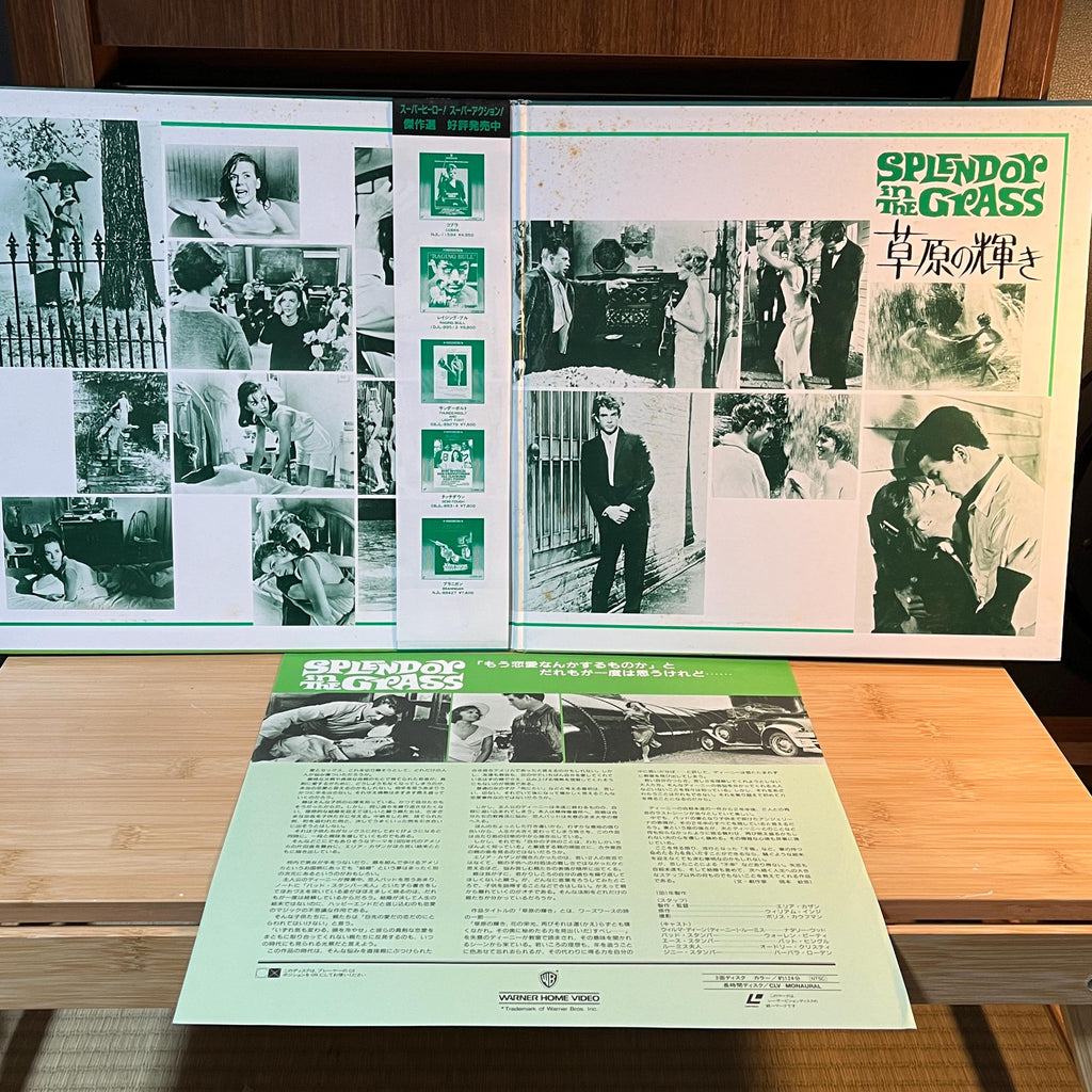 Splendor in the Grass LaserDisc | Japan Release | English Audio Japanese Subtitles | Cover & Insert