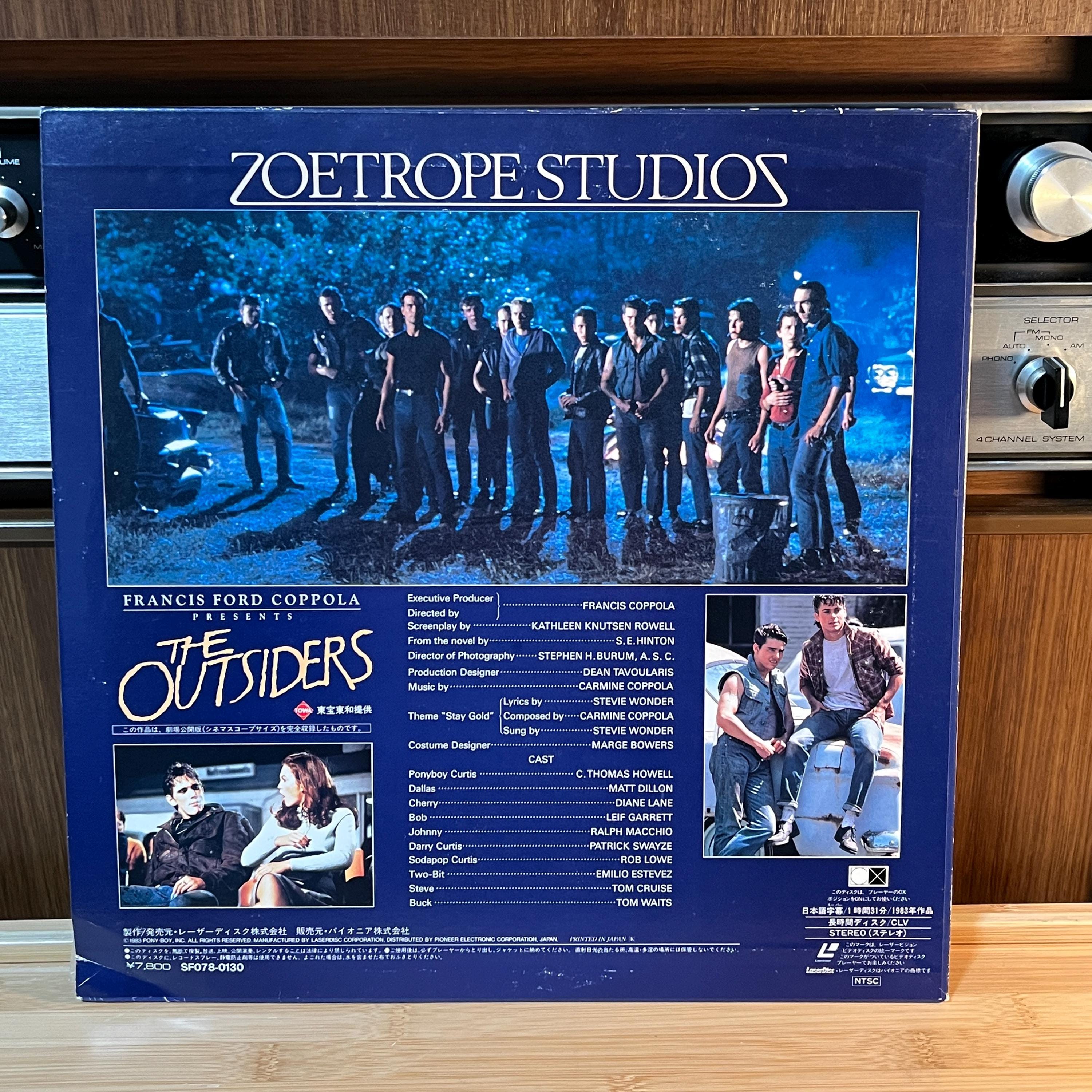 The Outsiders LaserDisc | Japan Release | English Audio Japanese Subtitles | Cover & Insert