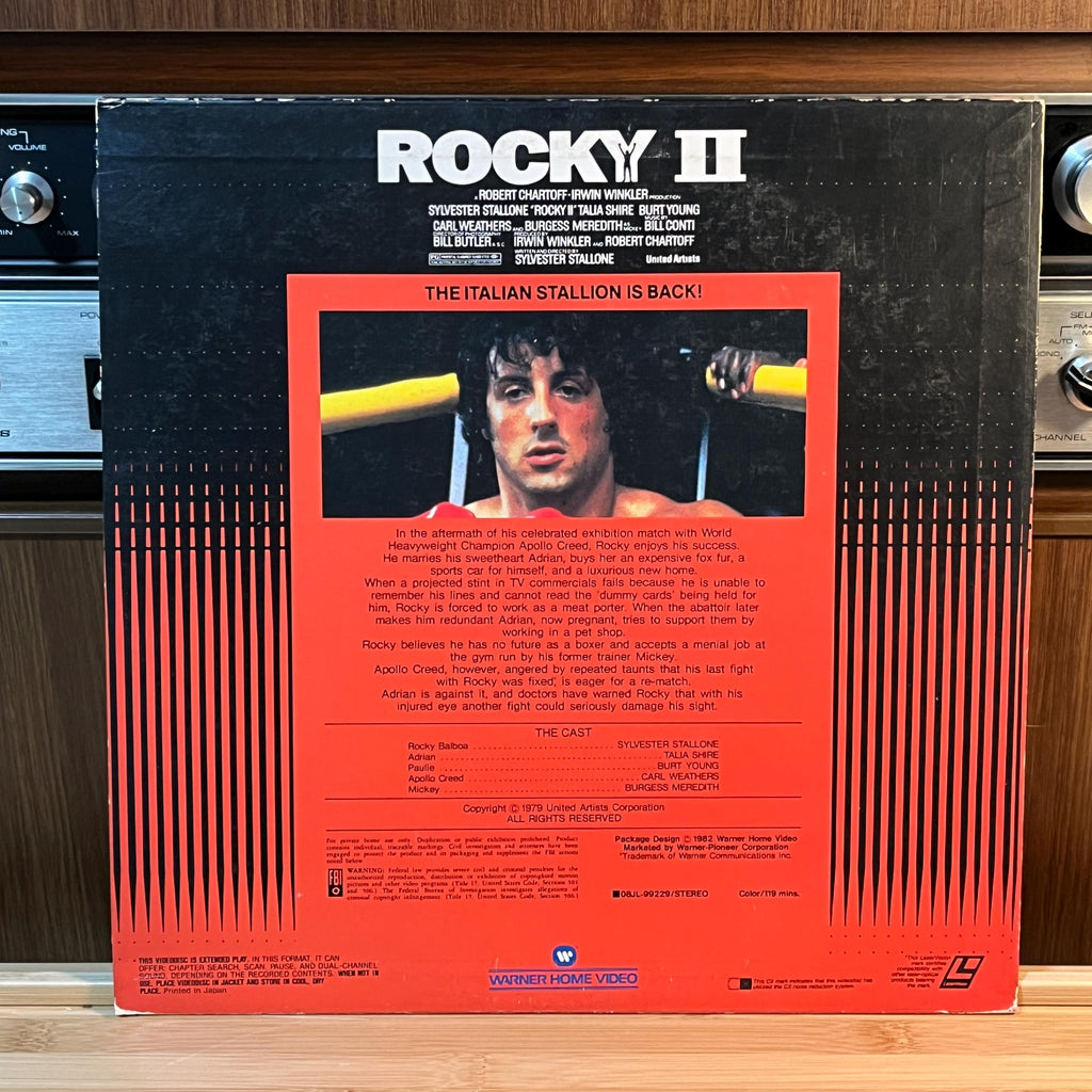 Rocky II LaserDisc | Japan Pressing | Sylvester Stallone Classic | With Cover & Insert