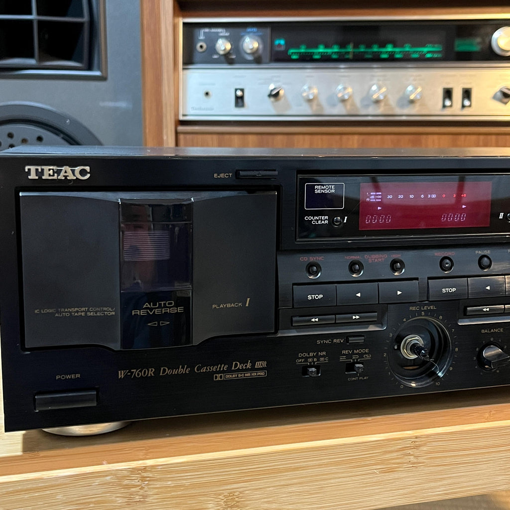 TEAC W-760R Double Cassette Deck | Right Deck Working | Left Not | AS-IS
