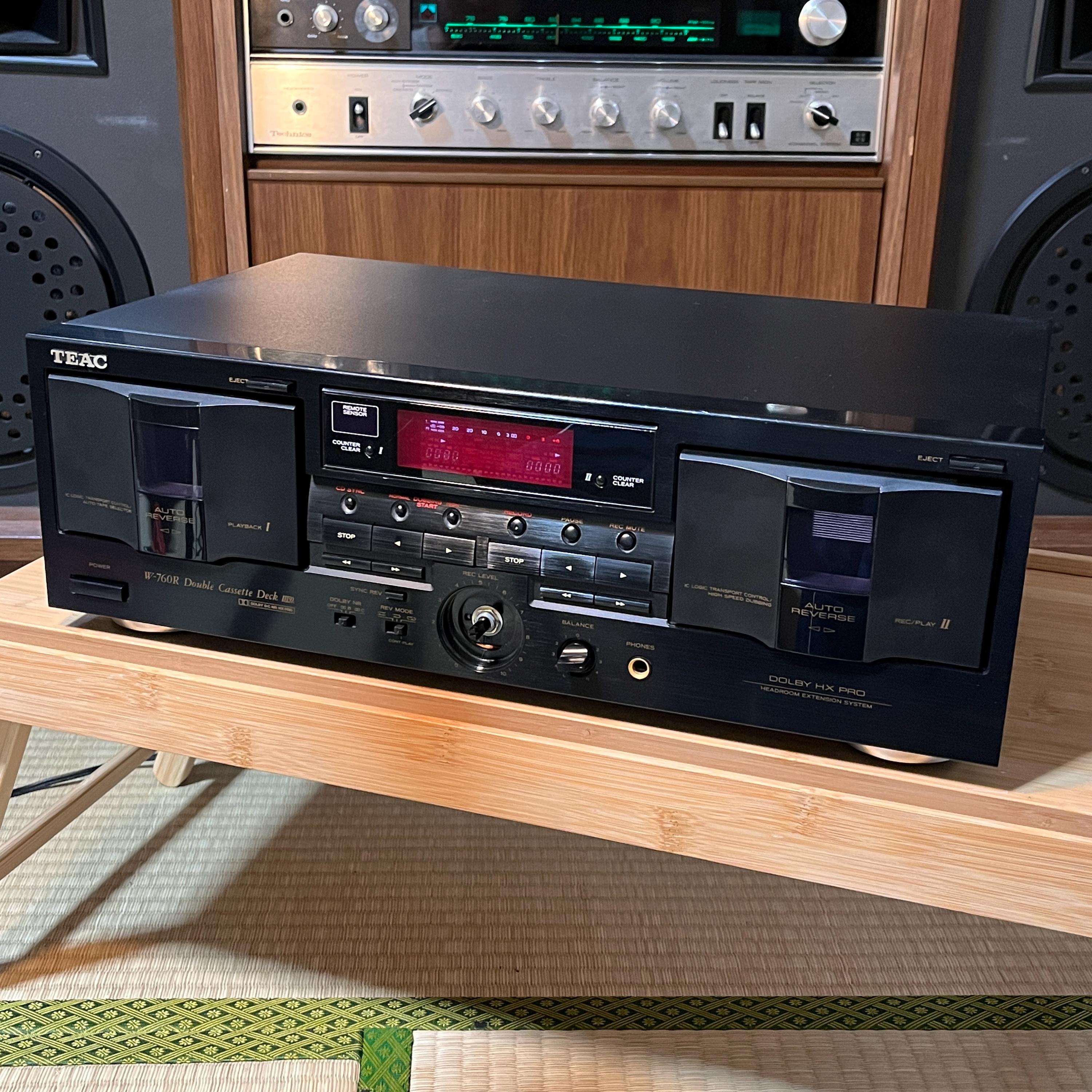 TEAC W-760R Double Cassette Deck | Right Deck Working | Left Not | AS-IS