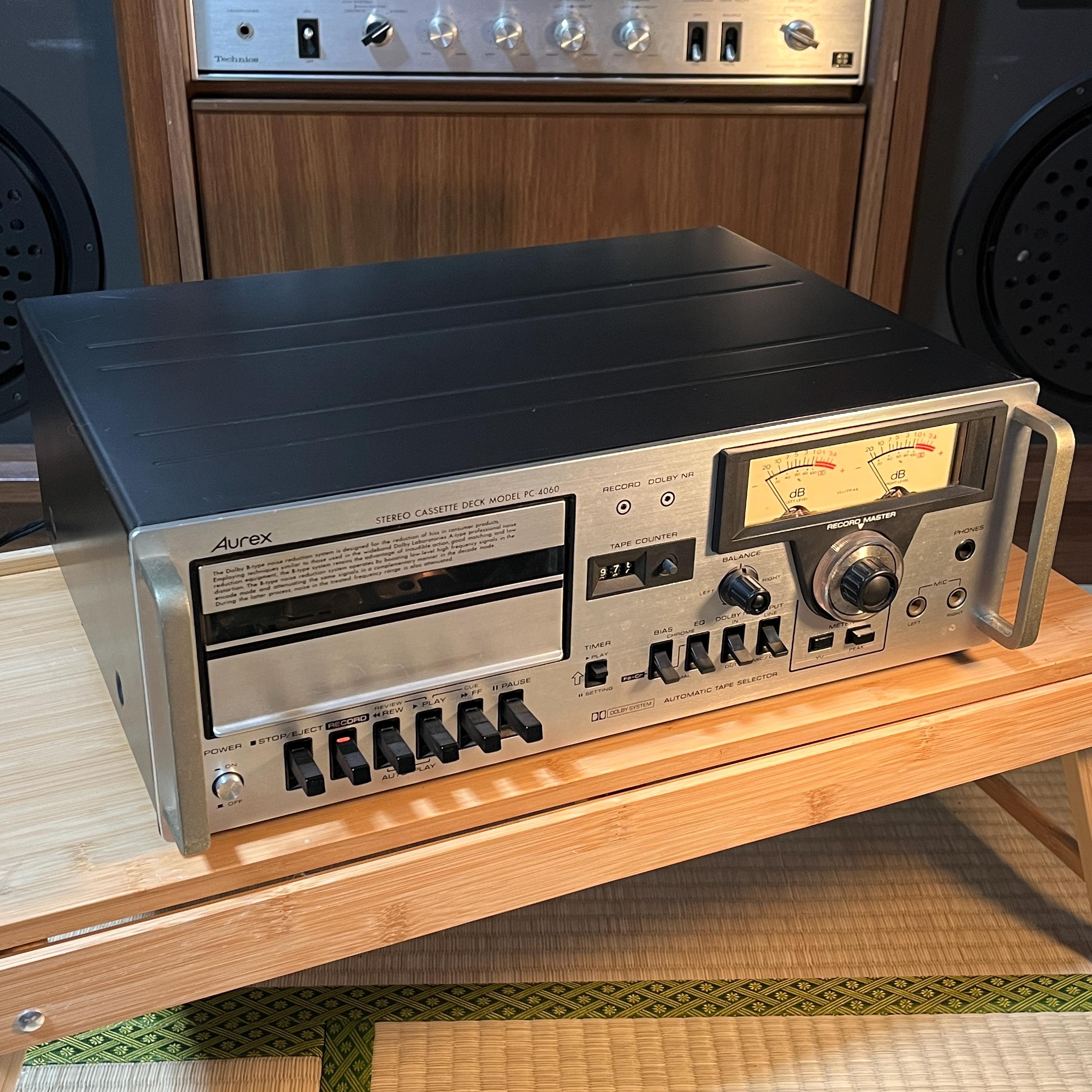 Aurex PC-4060 Cassette Deck | Vintage 1976 Toshiba HiFi | For Repair