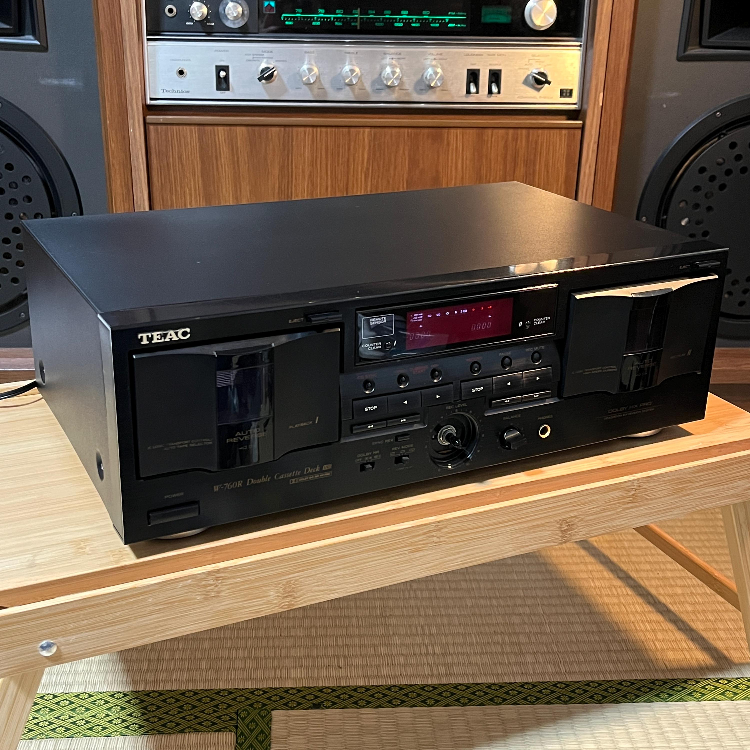 TEAC W-760R Double Cassette Deck | Right Deck Working | Left Not | AS-IS