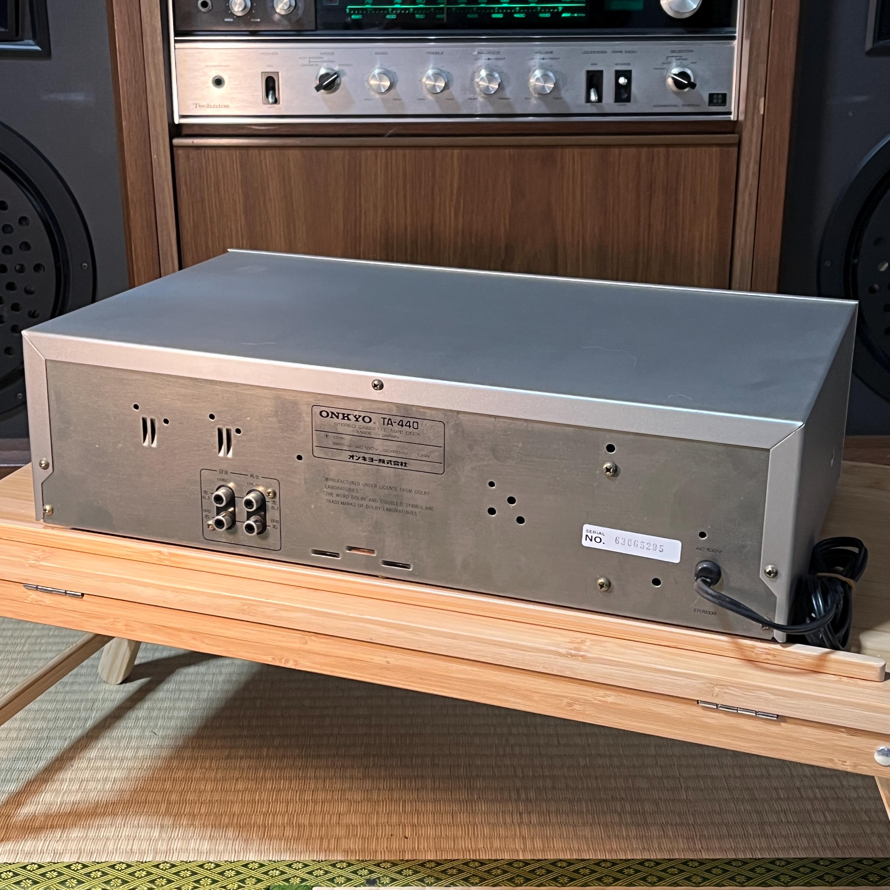 Onkyo TA-440 Cassette Deck | Powers On | Needs Belt Replacement | AS-IS