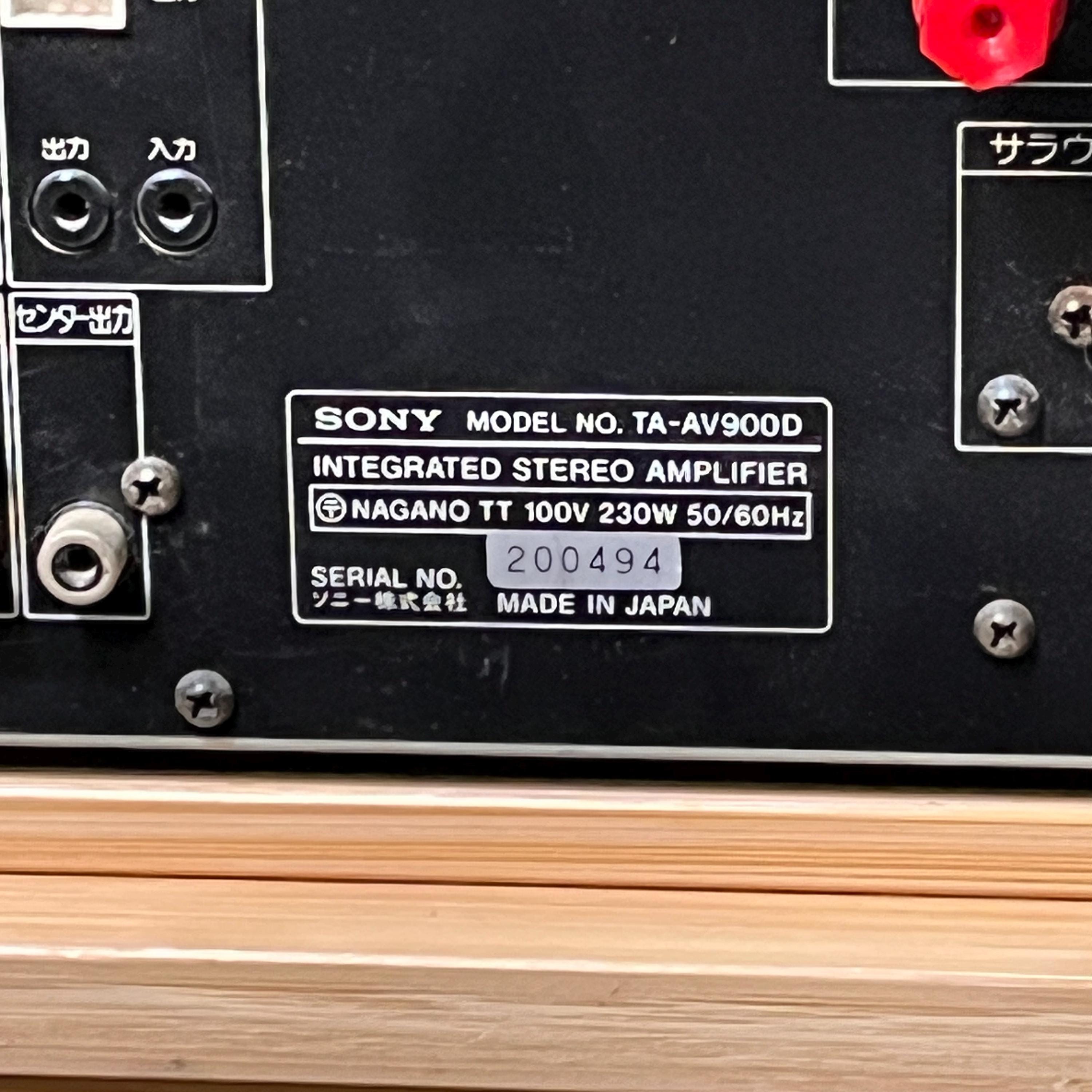 Sony TA-AV900D Digital AV Amplifier | Vintage Surround Receiver | Rare High-End Japanese Model | Working