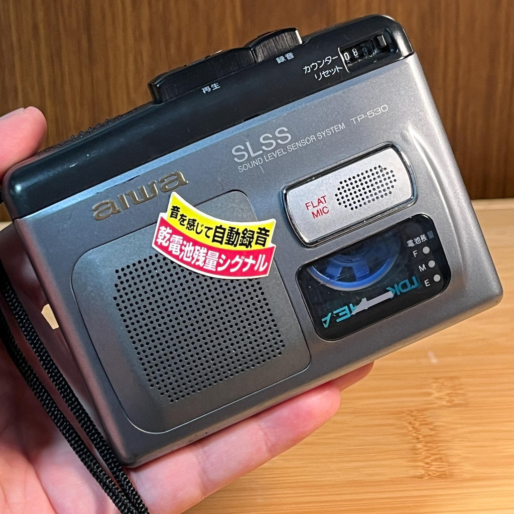 AIWA TP-530 Portable Cassette Recorder – Vintage SLSS Voice Activated Tape Recorder, Fully Working