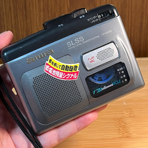 AIWA TP-530 Portable Cassette Recorder – Vintage SLSS Voice Activated Tape Recorder, Fully Working