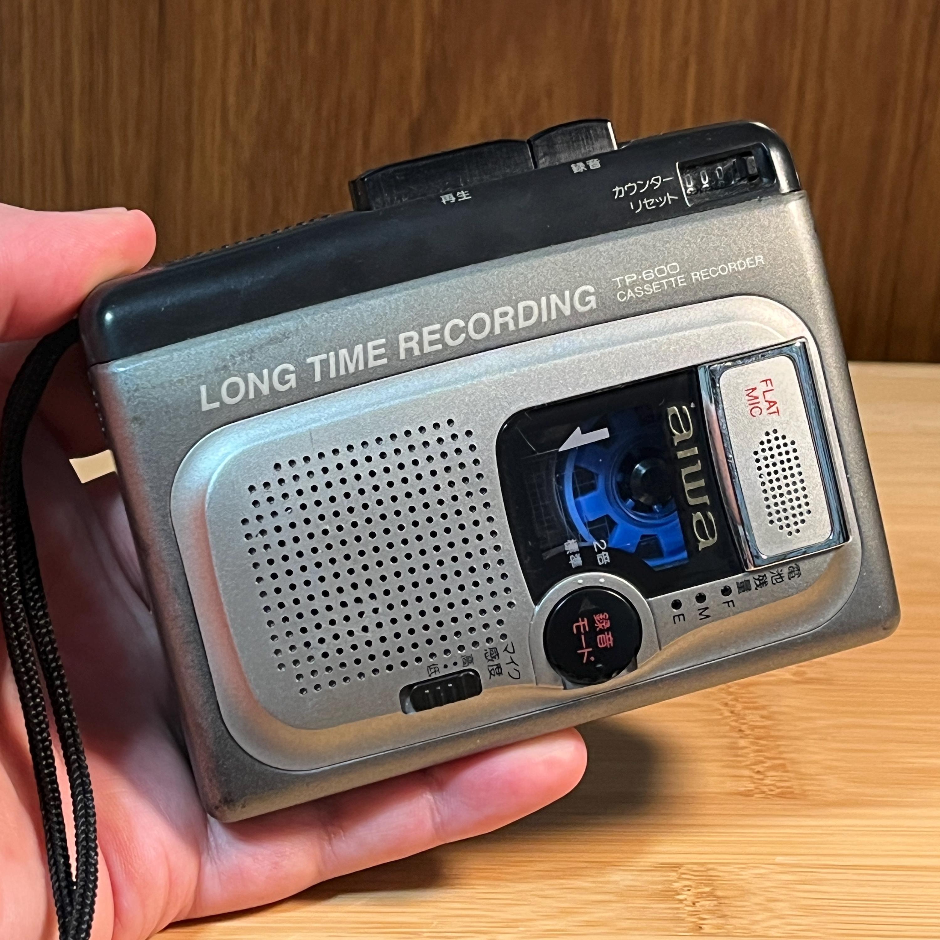 AIWA TP-600 Portable Cassette Recorder – Vintage Voice Recorder, Fully Working