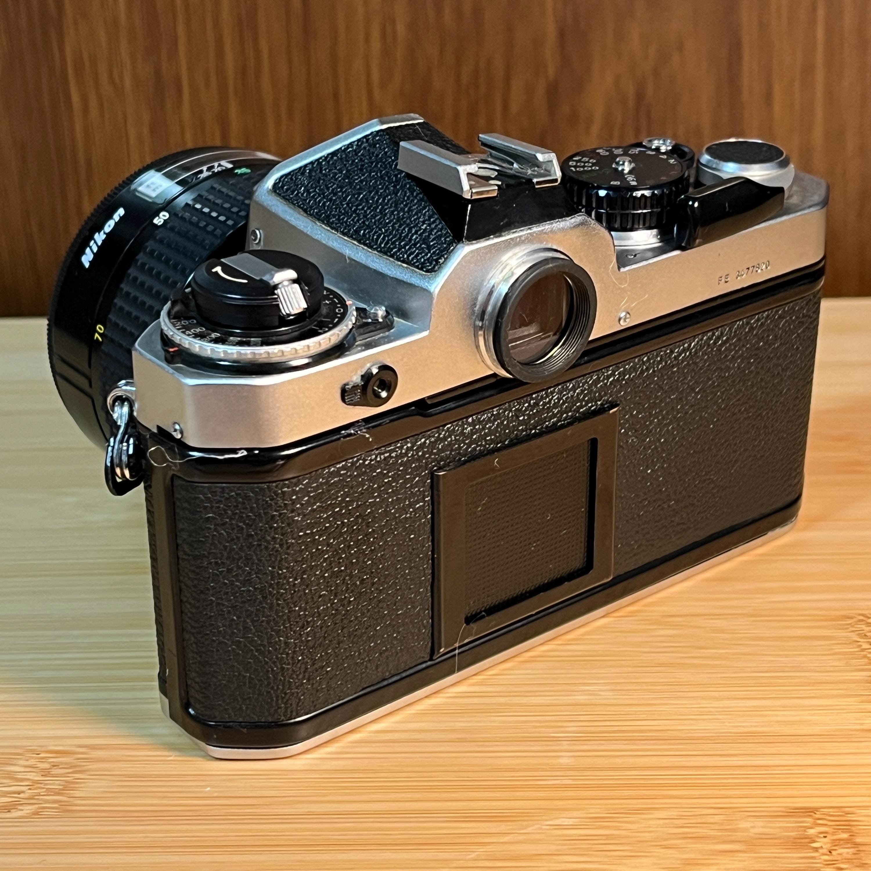 Nikon FE 35mm Film Camera | AF Nikkor 35-70mm Lens | Partial Shutter Issue | as-is