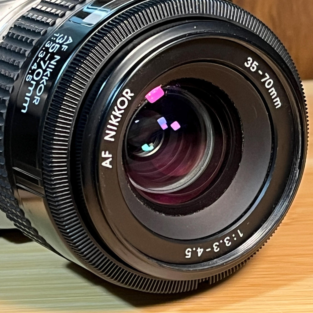 Nikon FE 35mm Film Camera | AF Nikkor 35-70mm Lens | Partial Shutter Issue | as-is