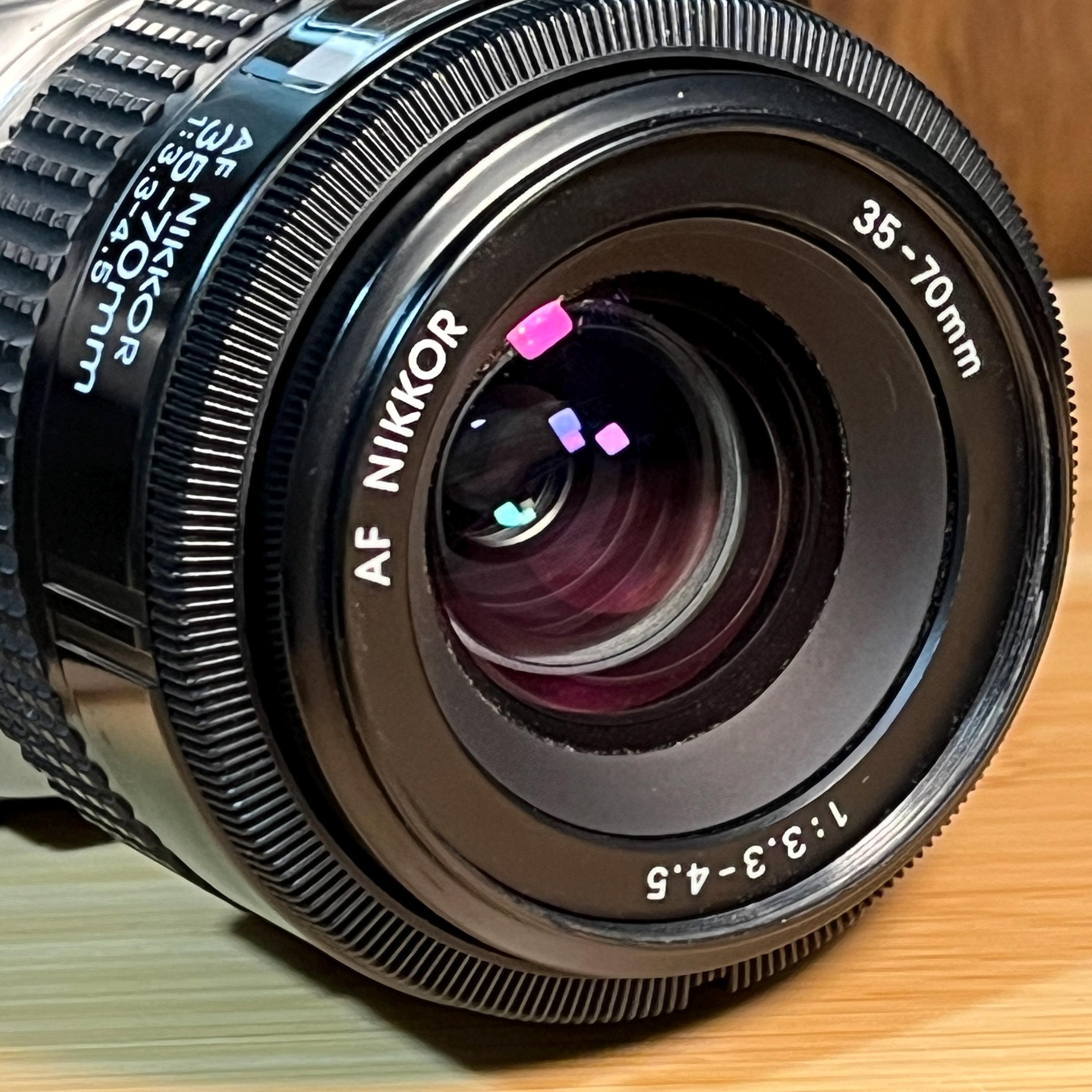 Nikon FE 35mm Film Camera | AF Nikkor 35-70mm Lens | Partial Shutter Issue | as-is